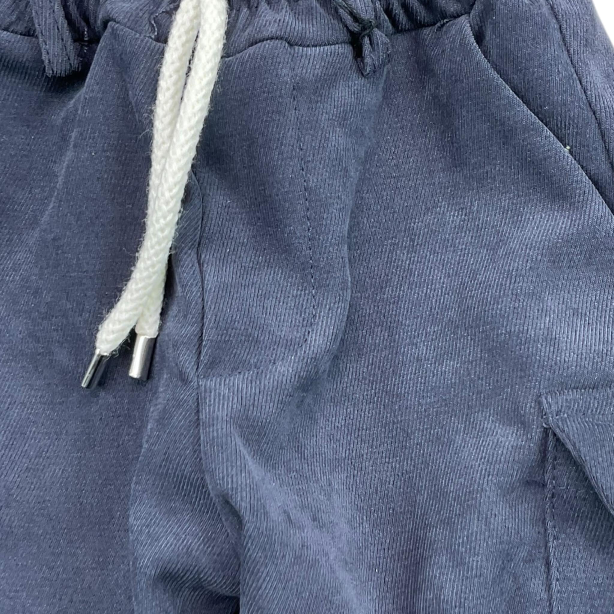 NEVER TOO pantalone tinta unita cn elastico in vita Blu per Neonato NT2185N BLU NEVER TOO