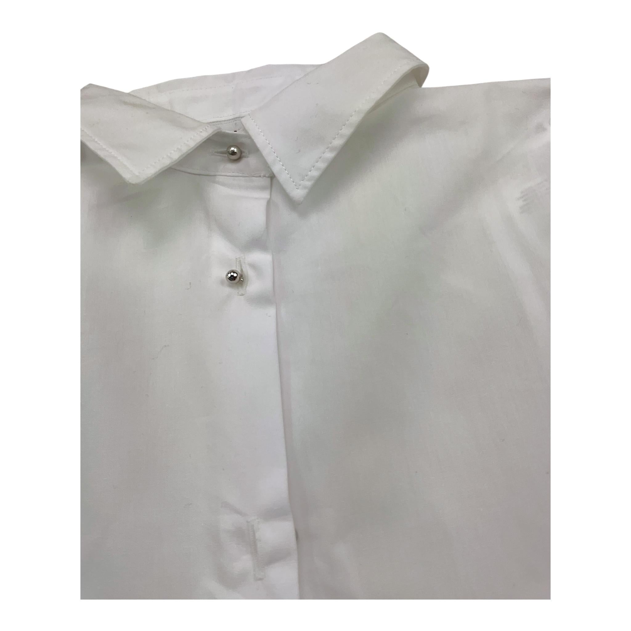 DONDUP camicia tinta unita manica lunga Bianco per Neonata DFCA028N BIANCO DONDUP