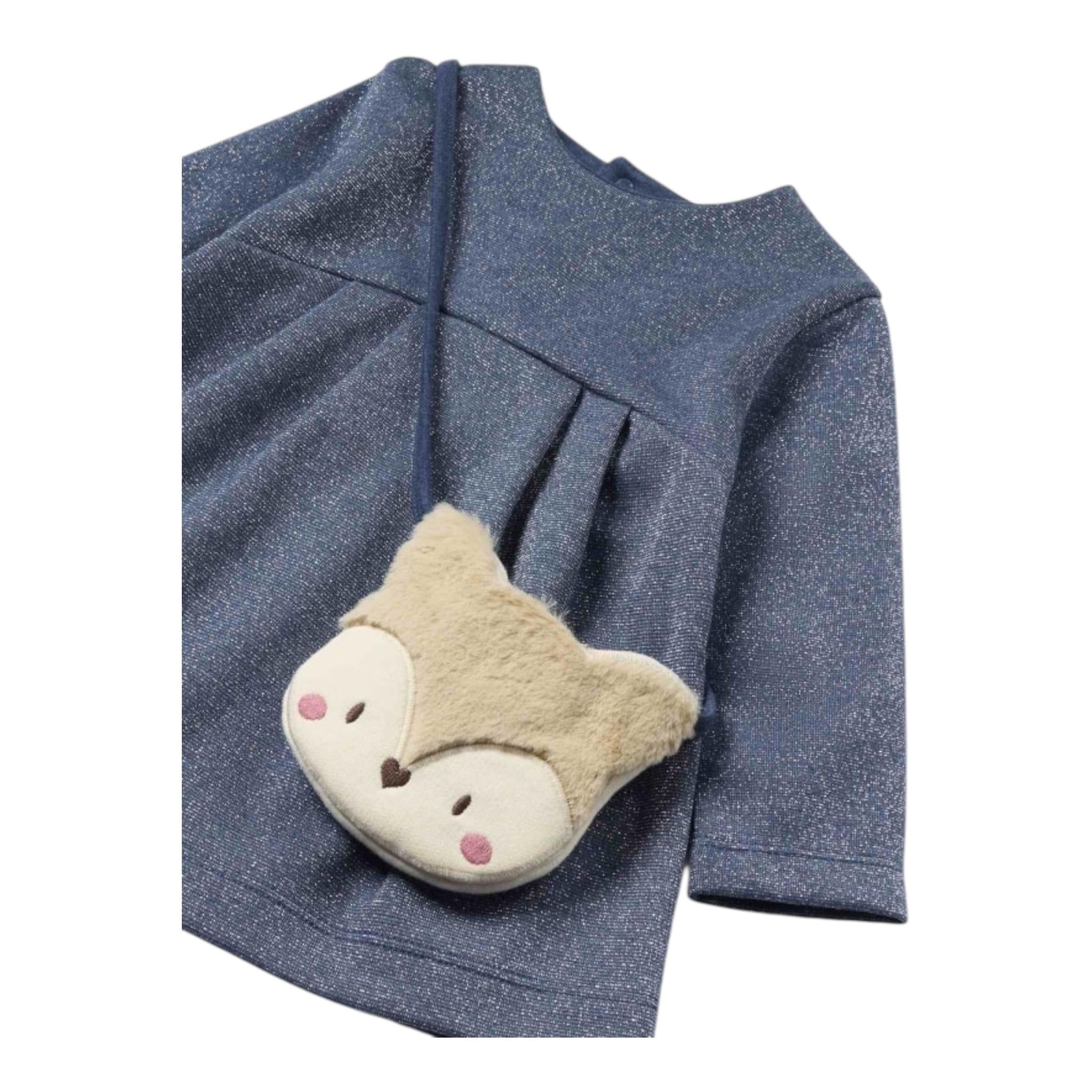 MAYORAL abito tinta unita con pochette girocollo Blu per Bambina 2915 BLU MAYORAL