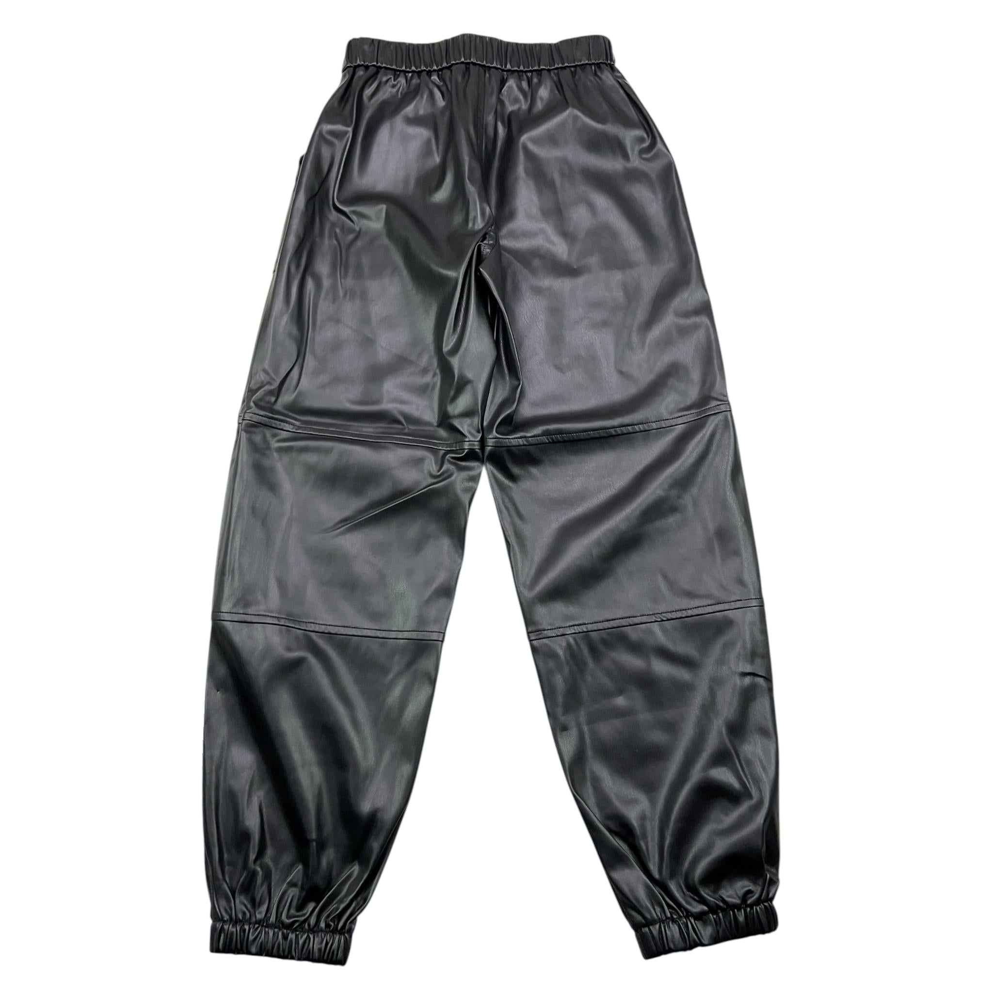 LIU JO pantalone in ecopelle tinta unita con elastico in vita Nero per Bambina GF4056XX NERO LIU JO