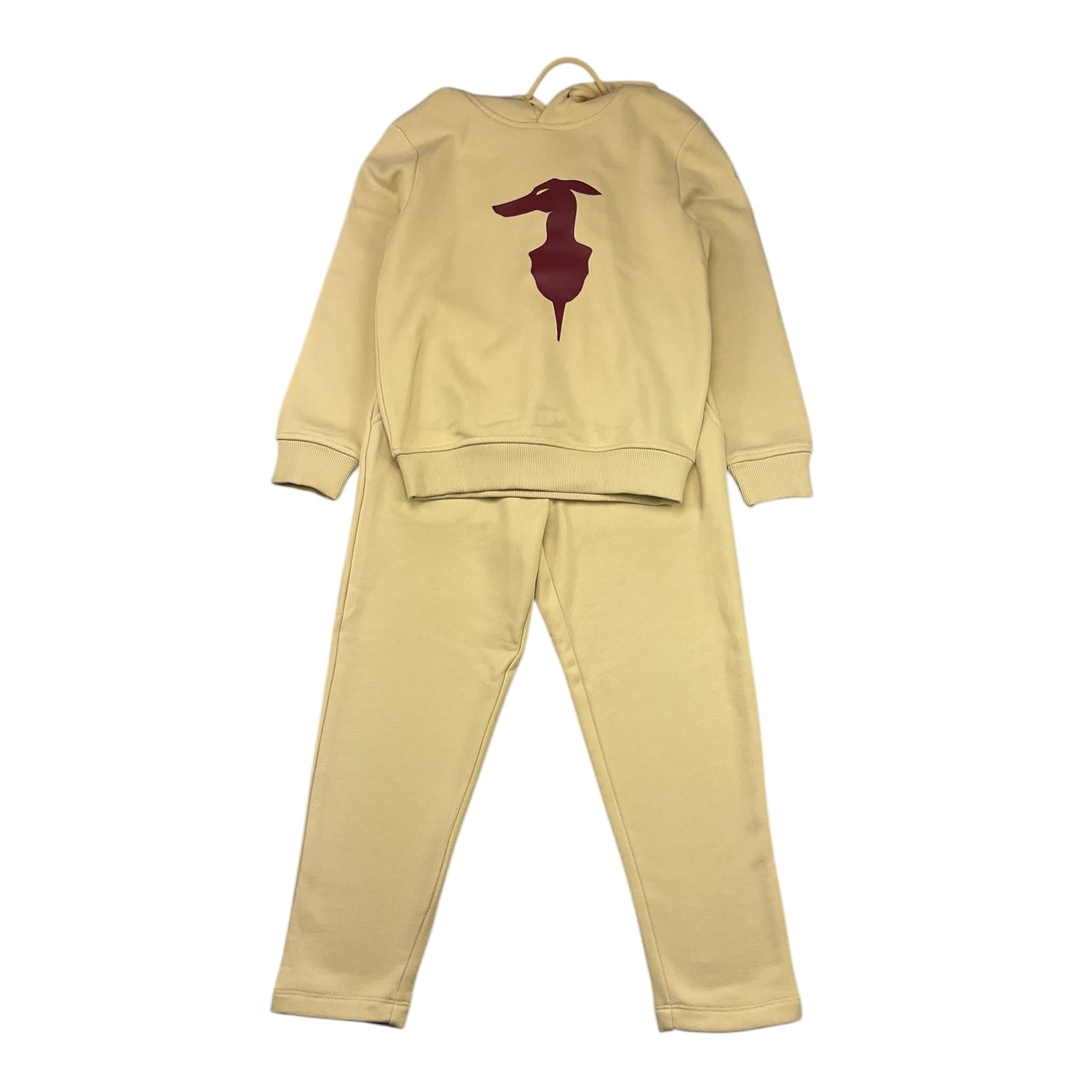 TRUSSARDI completo 2pz tinta unita con stampa Beige per Bambino TBA25007CF BEIGE TRUSSARDI