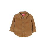 DIESEL camicia tinta unita con bottoni Cammello per Neonato K00552 CAMMELLO DIESEL