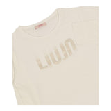 LIU JO shirt girocollo tinta unita con stampa Bianco per Bambina GF4210X BIANCO LIU JO