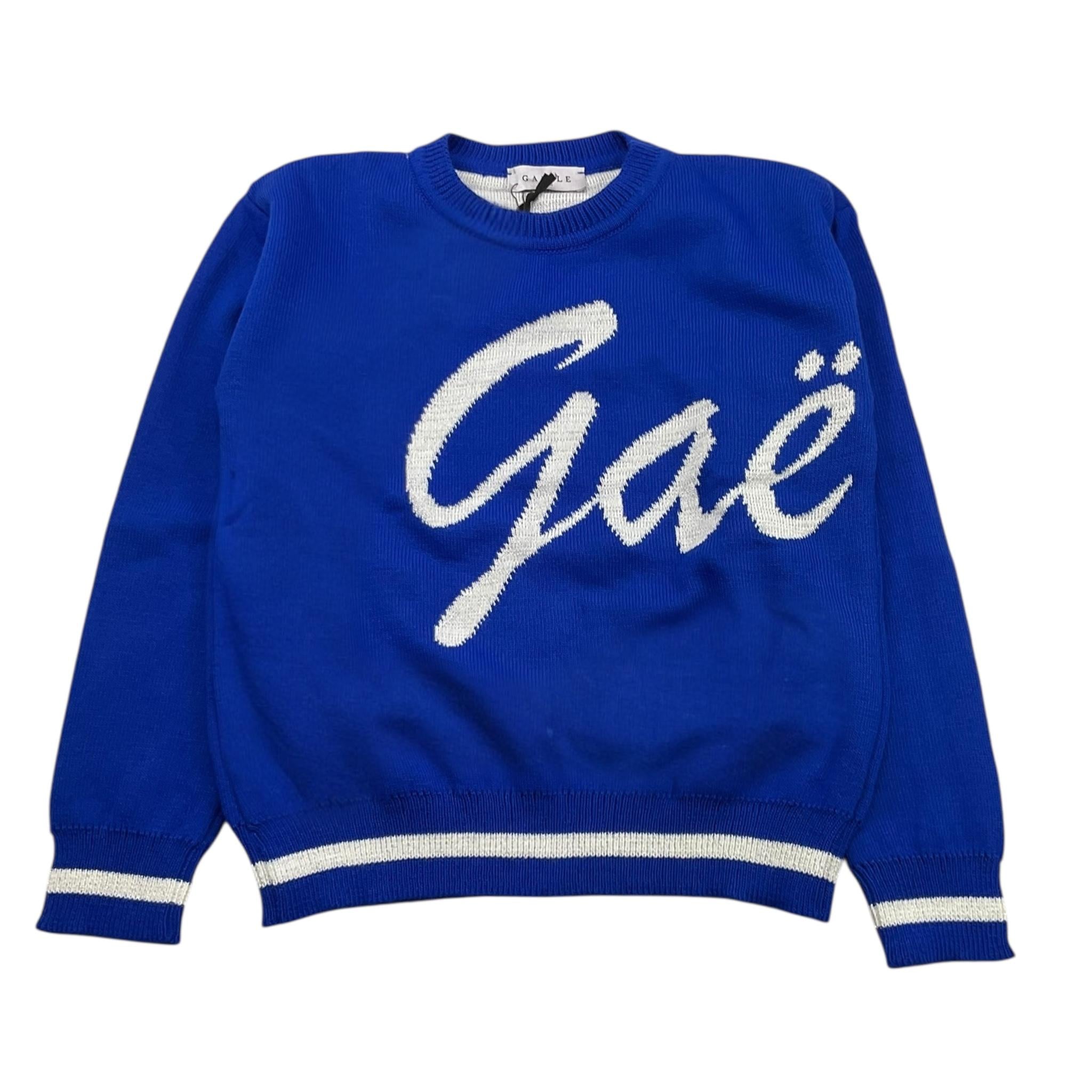 GAELLE maglia tinta unita girocollo con stampa Cobalto per Bambina 2741W0998 COBALTO GAELLE