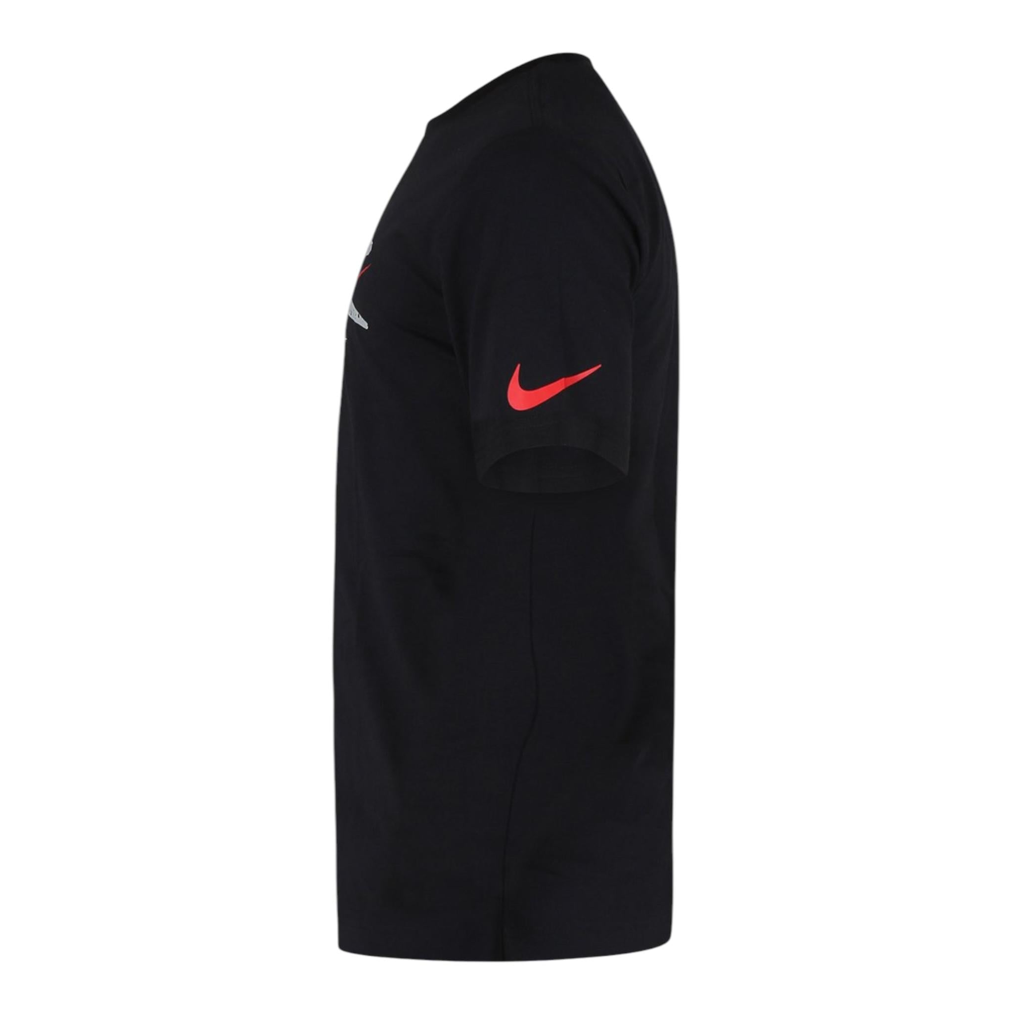 NIKE t-shirt girocollo tinta unita con stampa Nero per Bambino 9Q0714 NERO NIKE