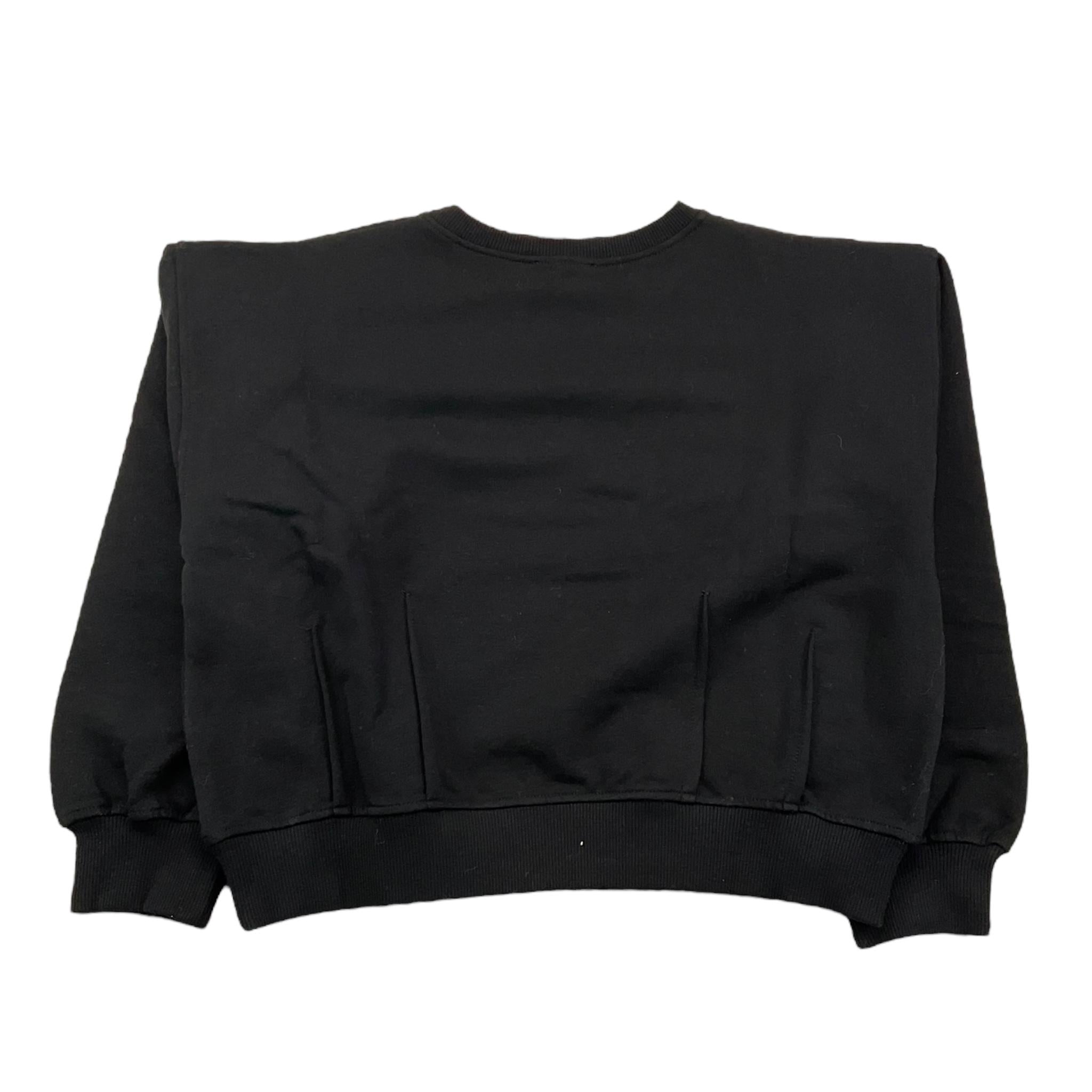 LIU JO felpa chiusa girocollo tinta unita con stampa Nero per Bambina GF4067 NERO LIU JO