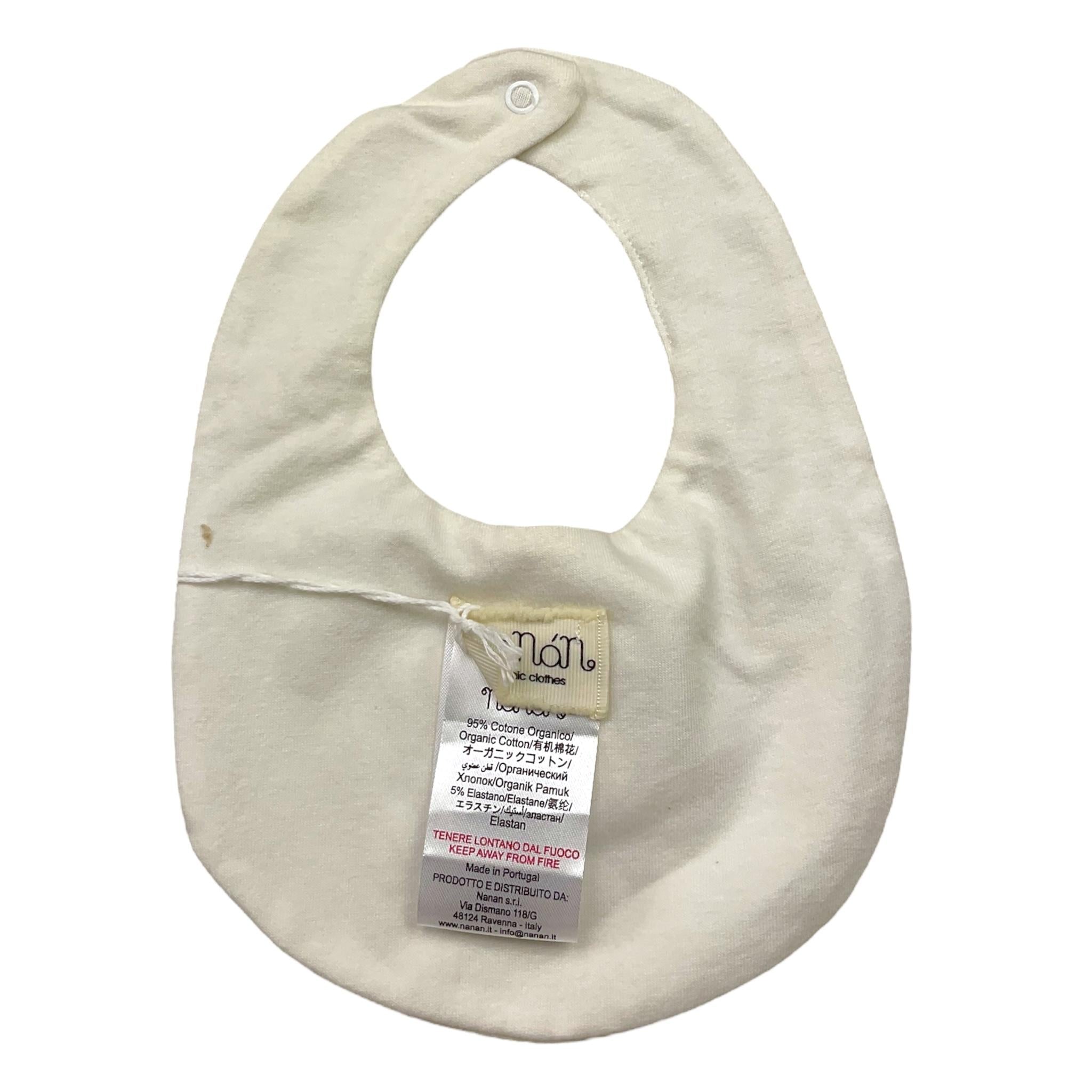 NANAN bavetta tinta unita con stampa Bianco per Neonato I24159BB BIANCO NANAN