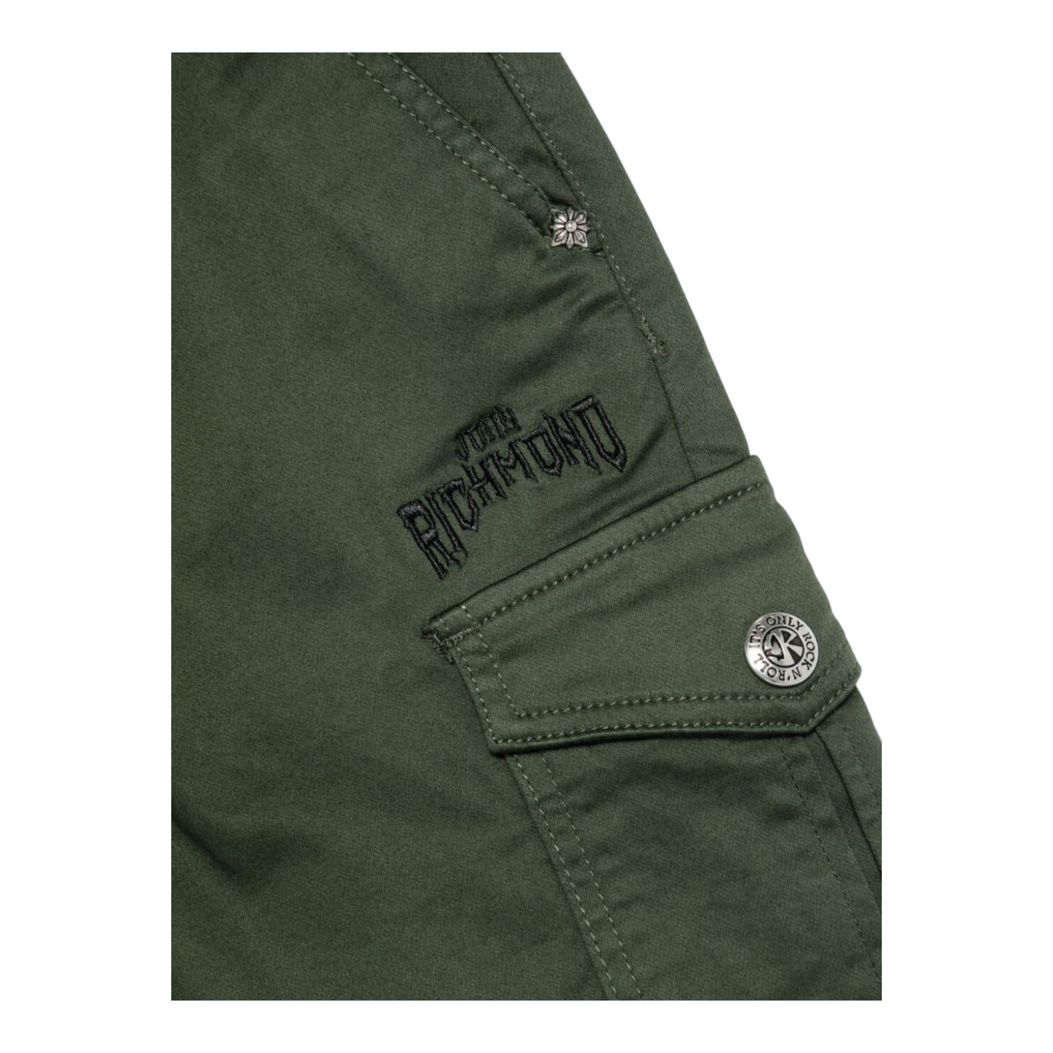 JOHN RICHMOND pantalone tinta unita con elastico in vita Verde per Bambino RBA24128PA VERDE JOHN RICHMOND
