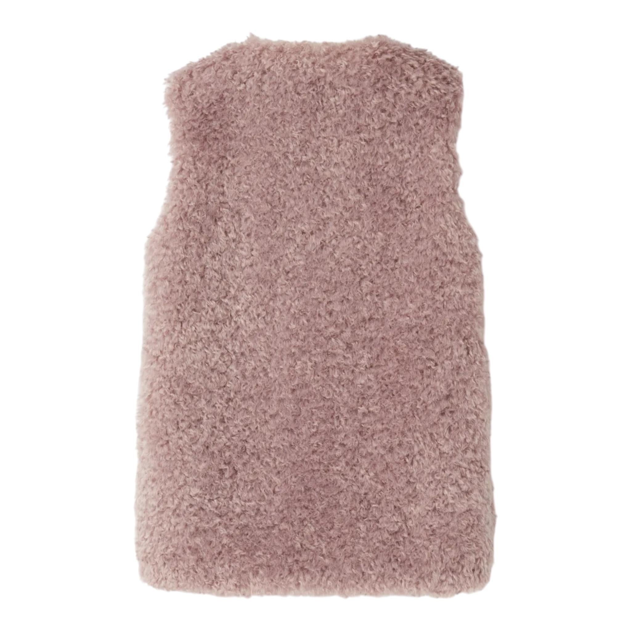 IL GUFO gilet lungo modello pelliccia tinta unita Glicine per Bambina A24GI052PE030 GLICINE IL GUFO