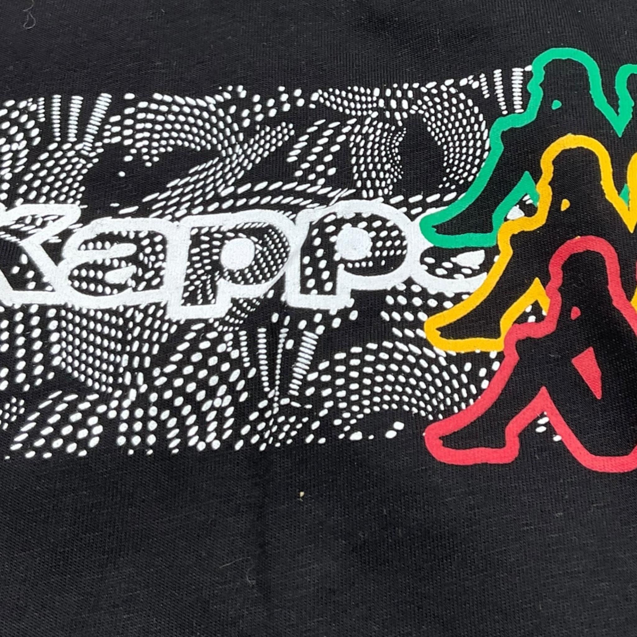 KAPPA shirt girocollo tinta unita con stampa Nero per Bambino 331W6QW NERO KAPPA