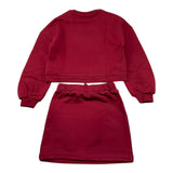NAICE gompleto 2pz felpa-gonna tinta unita Bordeaux per Bambina 24215 BORDEAUX NAICE