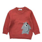 Y-CLU maglia tinta unita girocollo con stampa Ruggine per Neonata BYN10714 RUGGINE Y-CLU