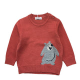 Y-CLU maglia tinta unita girocollo con stampa Ruggine per Neonata BYN10714 RUGGINE Y-CLU