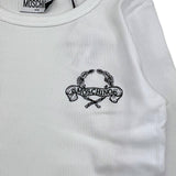 MOSCHINO shirt tinta unita girocollo con stampa Bianco per Bambina HDO011 BIANCO MOSCHINO