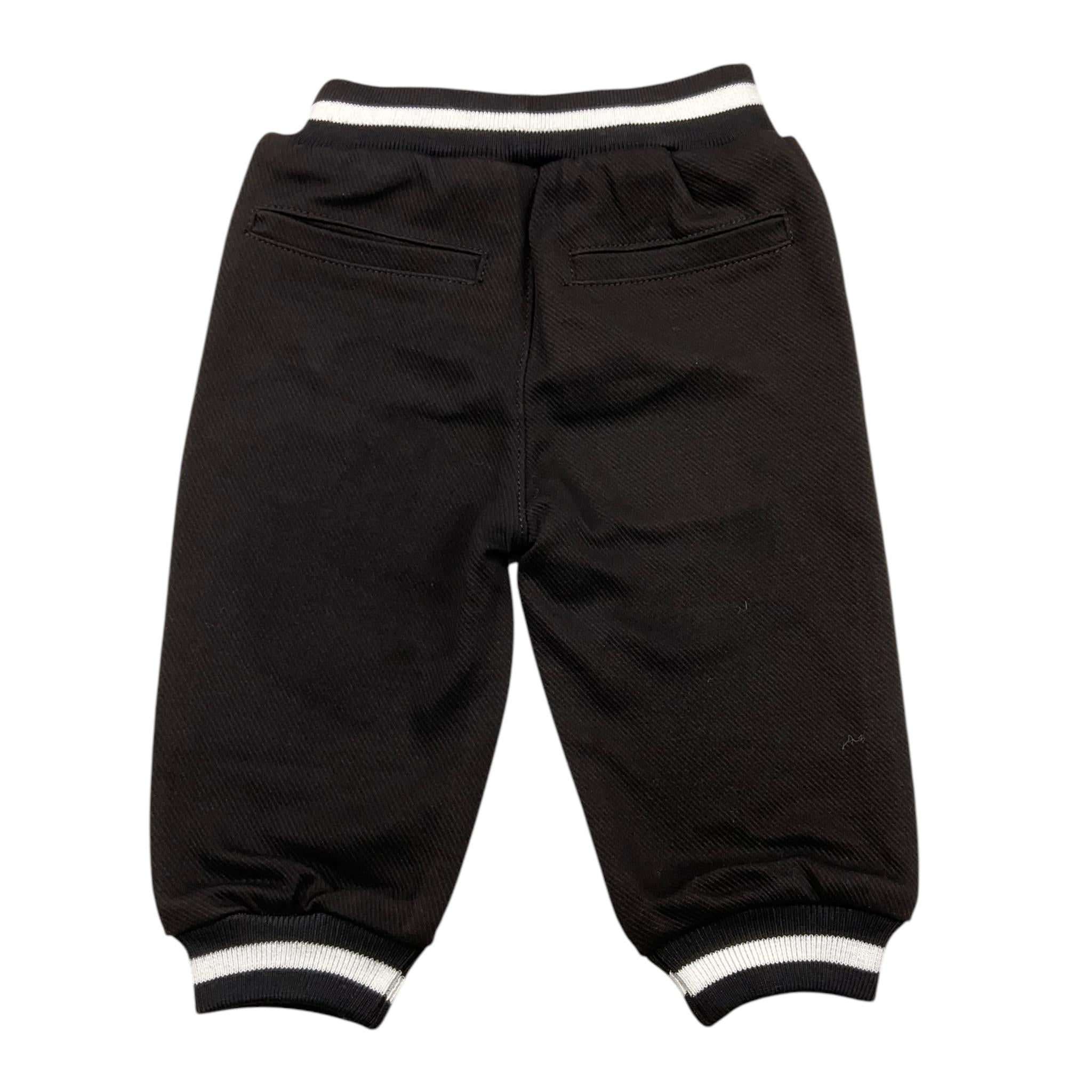 ICEBERG pantalone tuta tinta unita cn stampa logo Nero per Neonato PTICE5311B NERO ICEBERG