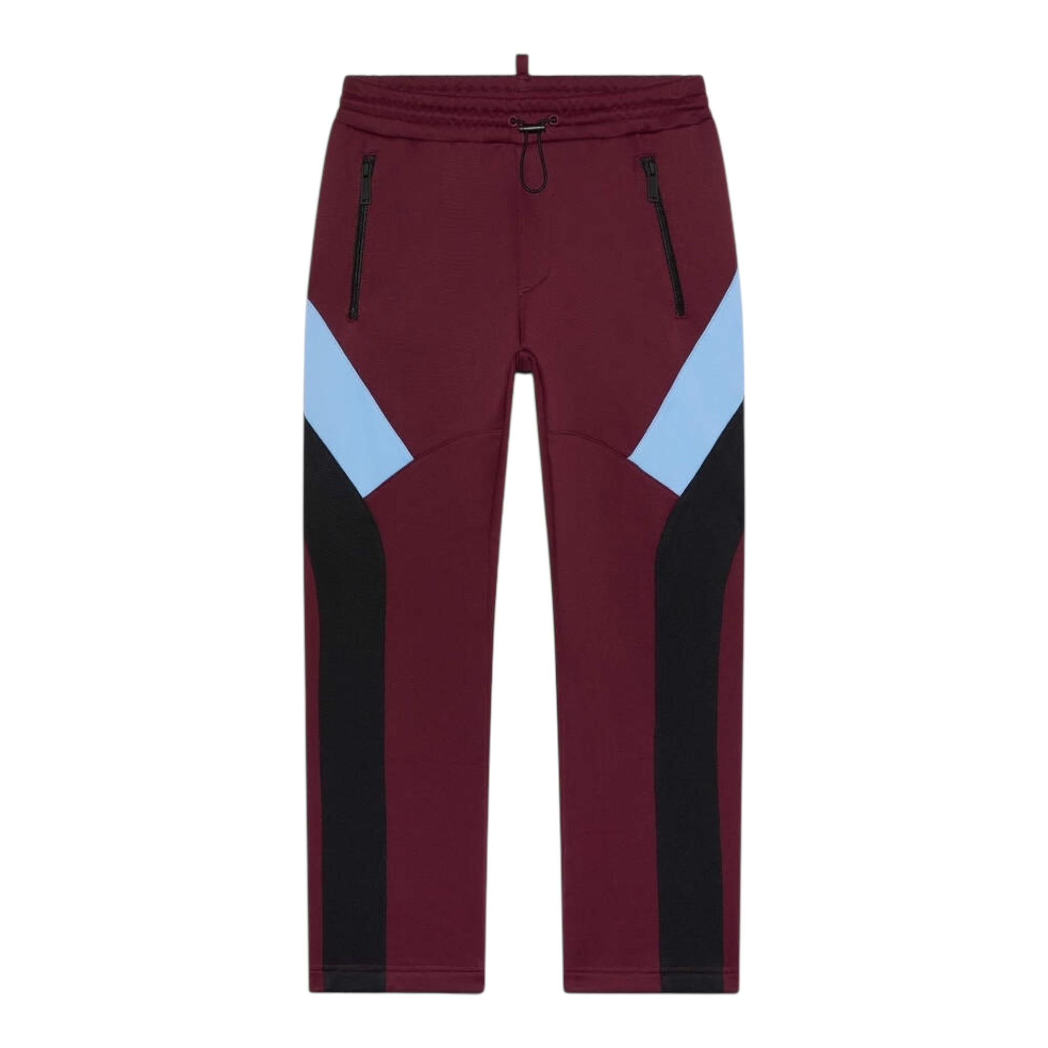 DSQUARED2 pantalone tuta tinta unita con elastico in vita Bordeaux per Bambino DQ1927 BORDEAUX DSQUARED2