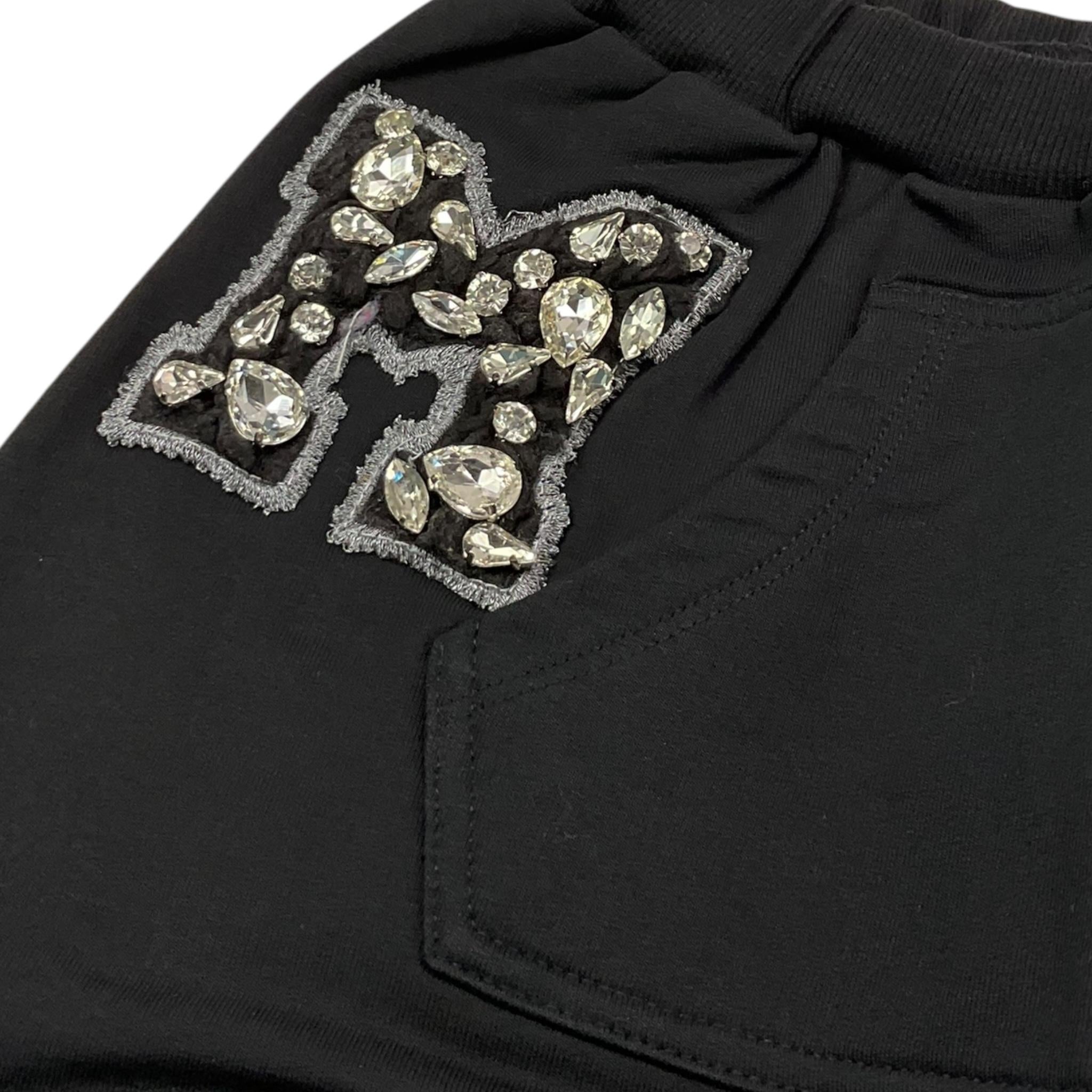MET pantalone modello tuta tinta unita con logo Nero per Bambina CAVALLY NERO MET