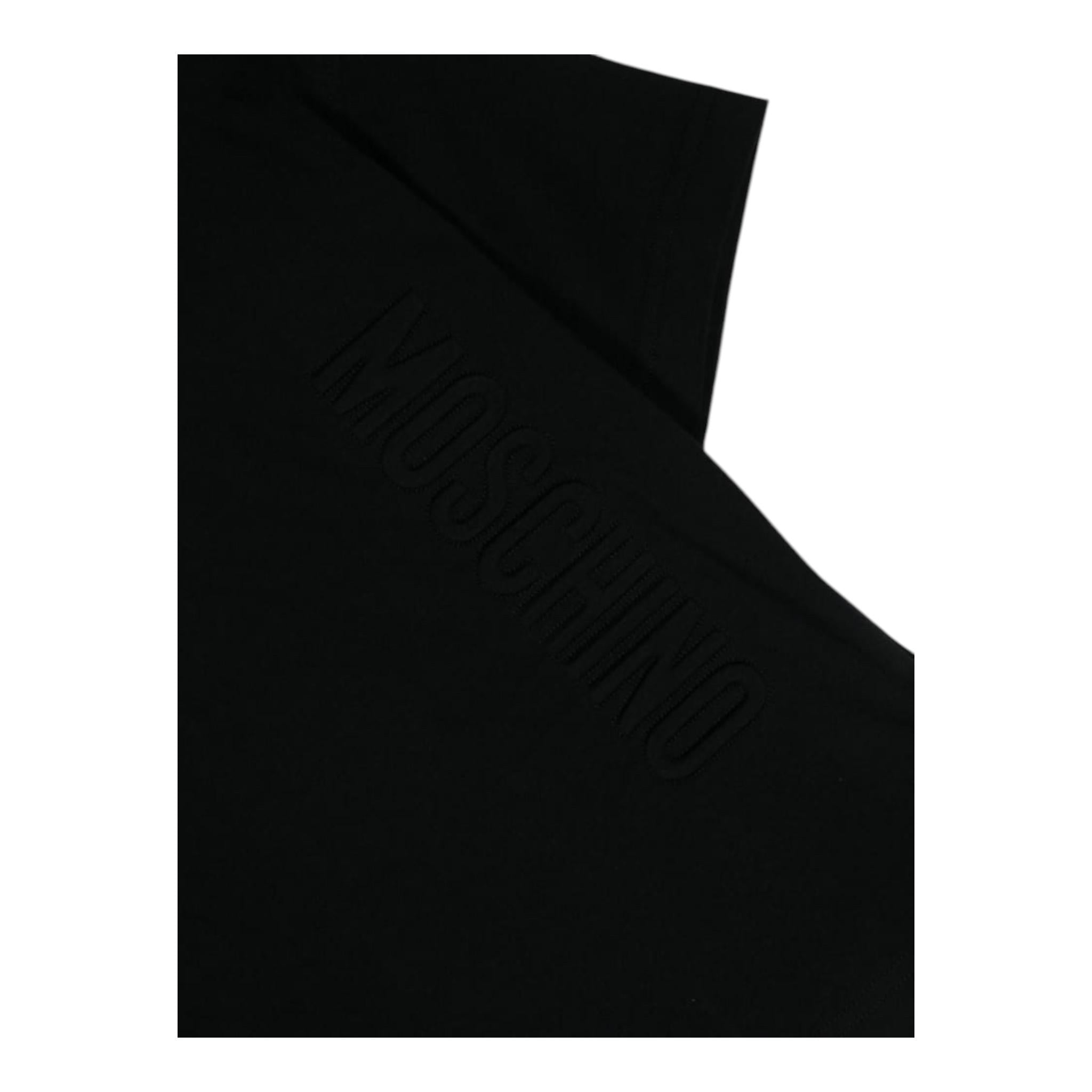 MOSCHINO t-shirt tinta unita girocollo Nero per Bambino HUM04Z NERO MOSCHINO