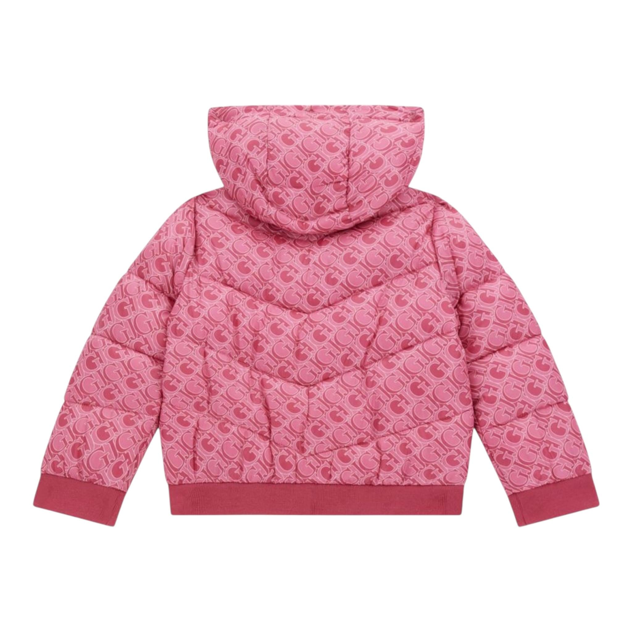 GUESS giubbino tinta unita con cappuccio e stampe logo Rosa per Neonata K4YL00WEGY0 ROSA GUESS