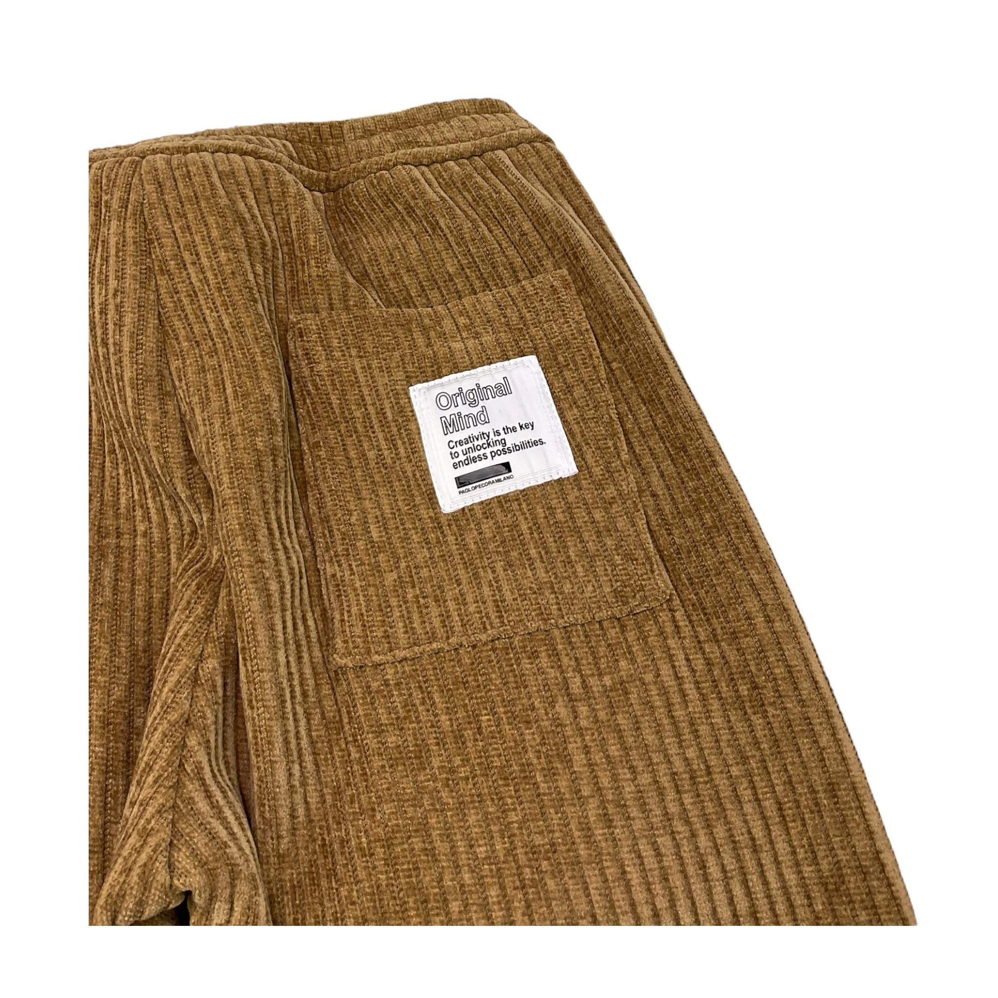 PAOLO PECORA pantalone tinta unita in velluto Cammello per Bambino PP4143 CAMMELLO PAOLO PECORA