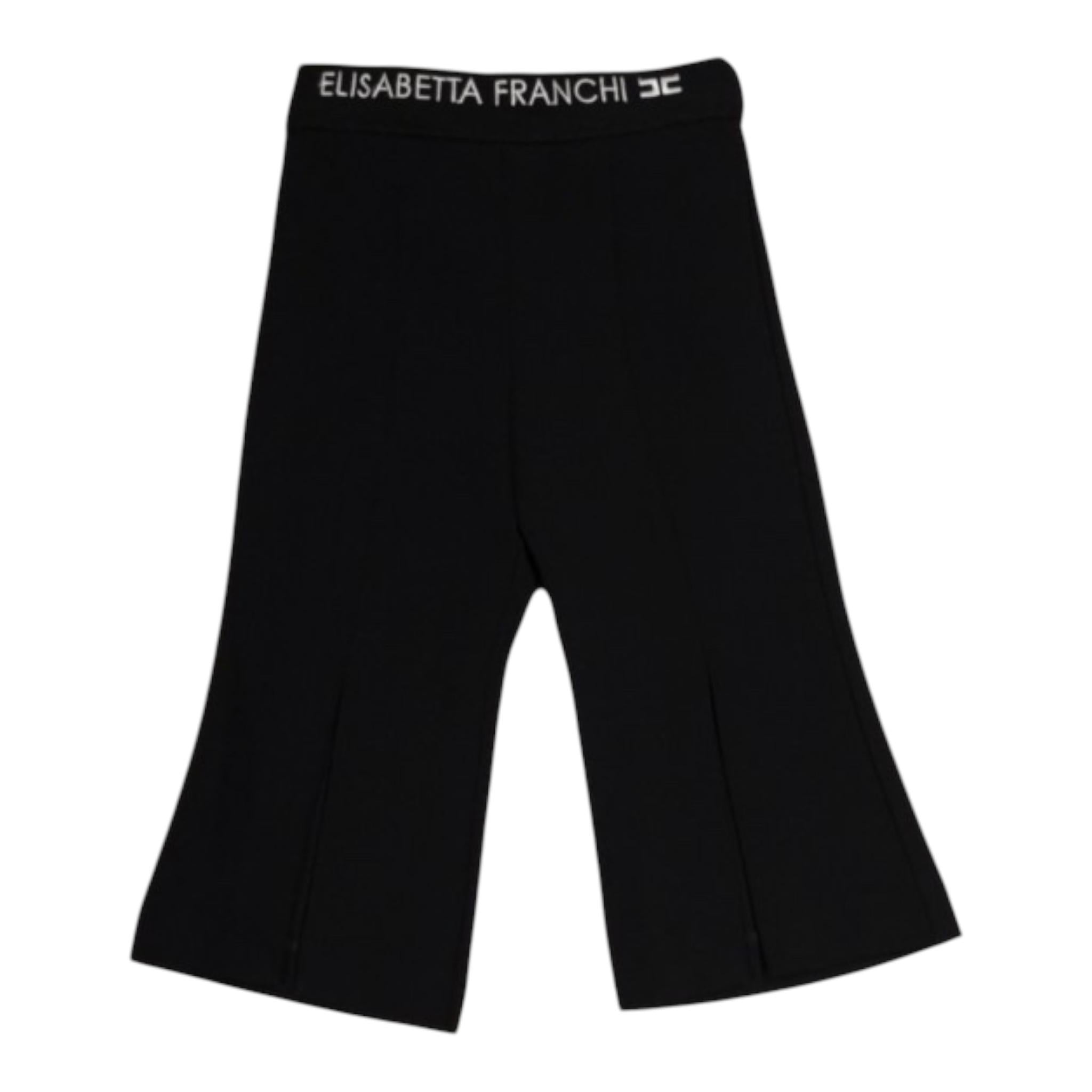 ELISABETTA FRANCHI pantalone tinta unita modello palazzo Nero per Bambina EGPA074 NERO ELISABETTA FRANCHI