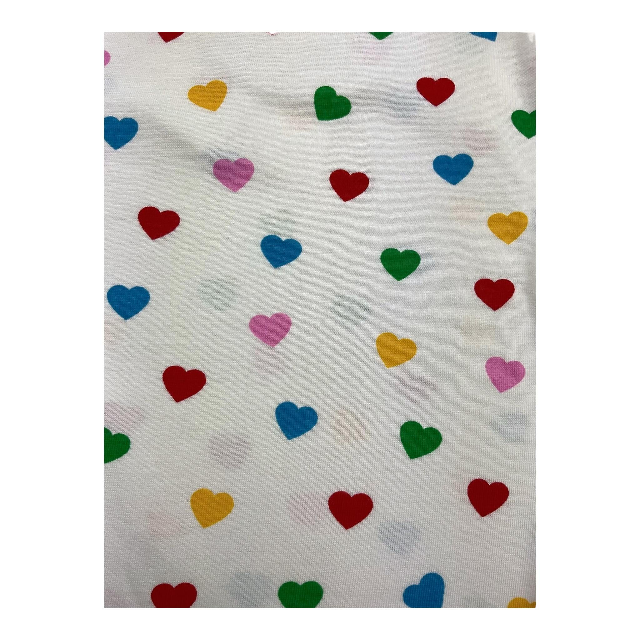STELLA McCARTNEY ahirt girocollo tinta unita fantasia cuori Bianco per Neonata TT8000 BIANCO STELLA McCARTNEY