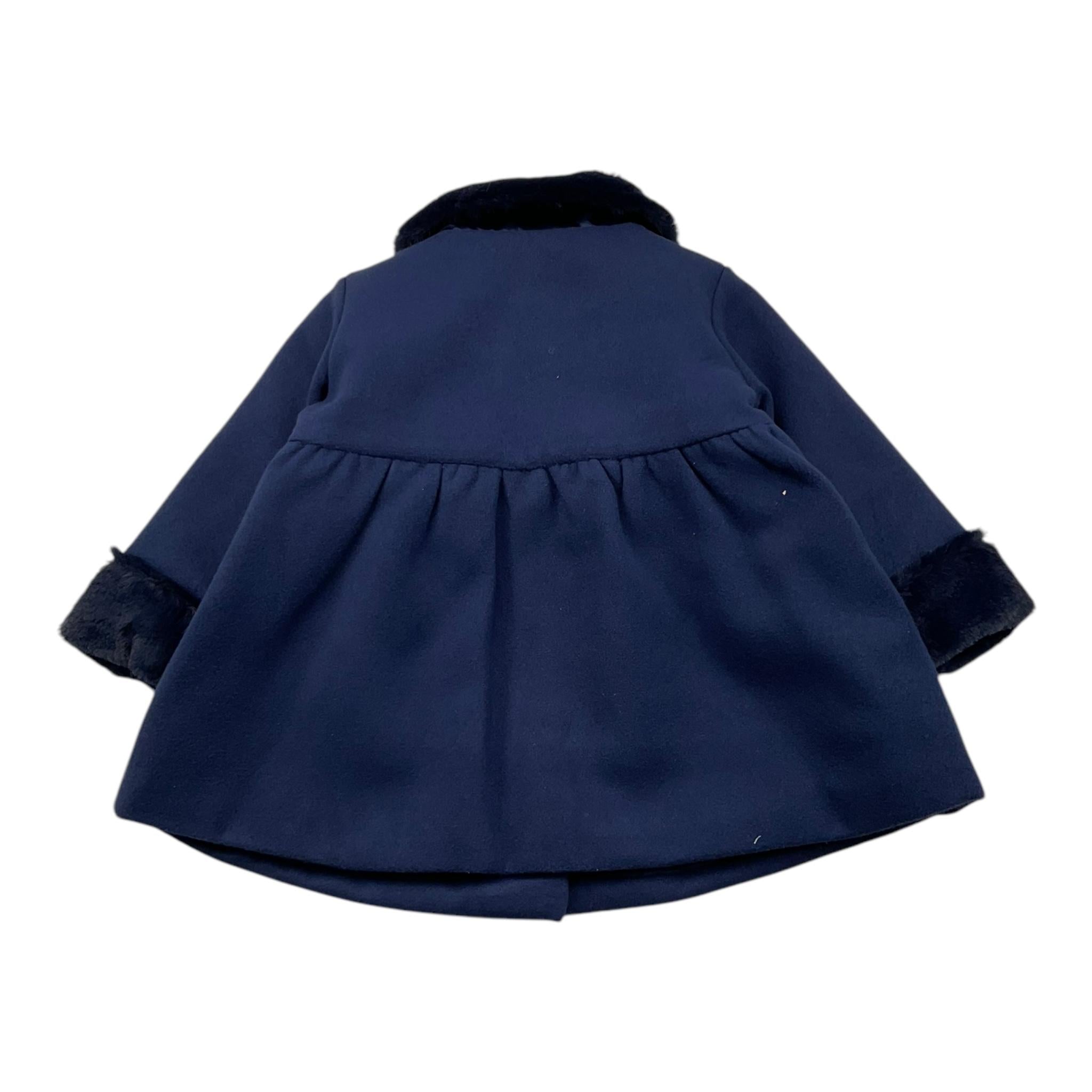 MINI BANDA capotto tinta unita con fiocchi Blu per Neonata A782 BLU MINI BANDA