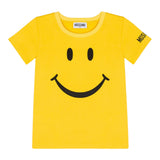 MOSCHINO t-shirt girocollo tinta unita con smile Giallo per Bambino HAM06G GIALLO MOSCHINO