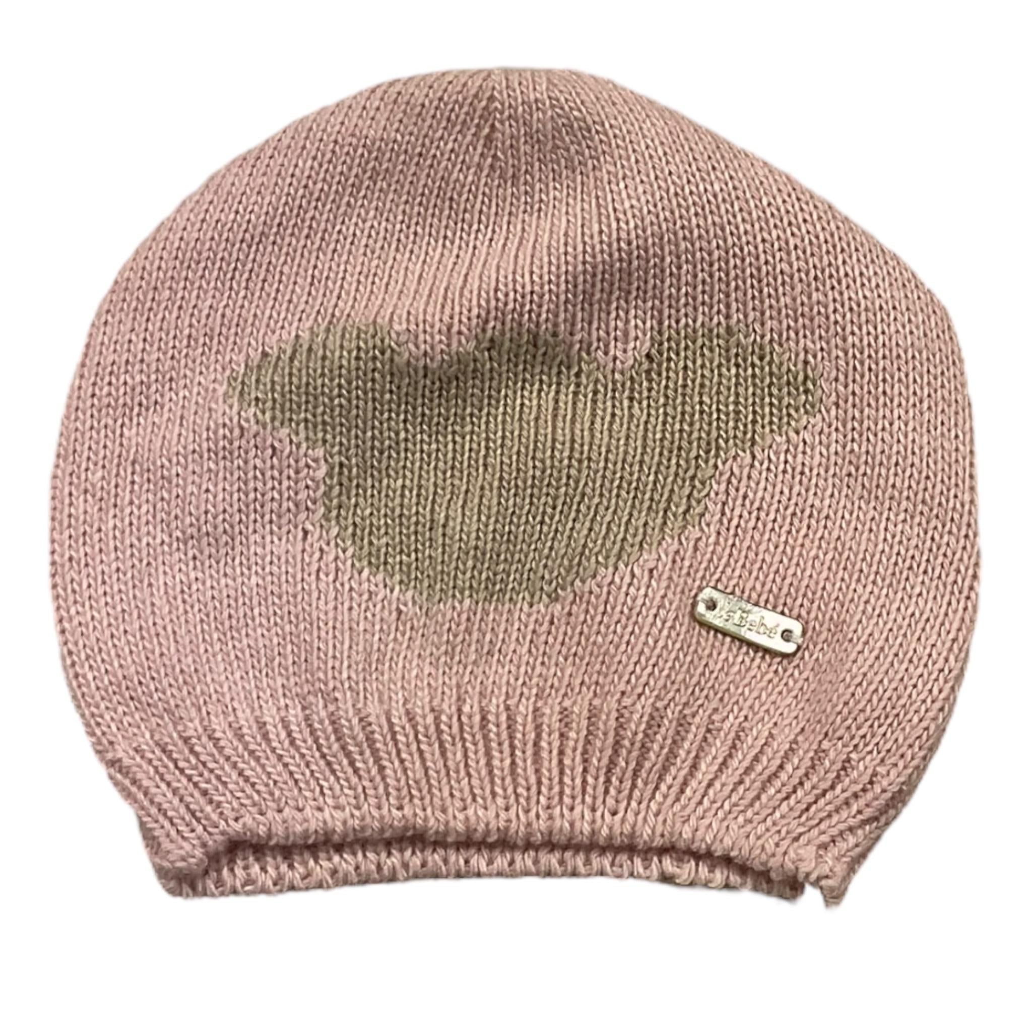 LE BEBE' cappello tinta unita con orso Rosa per Neonata LBG5935R ROSA LE BEBE'