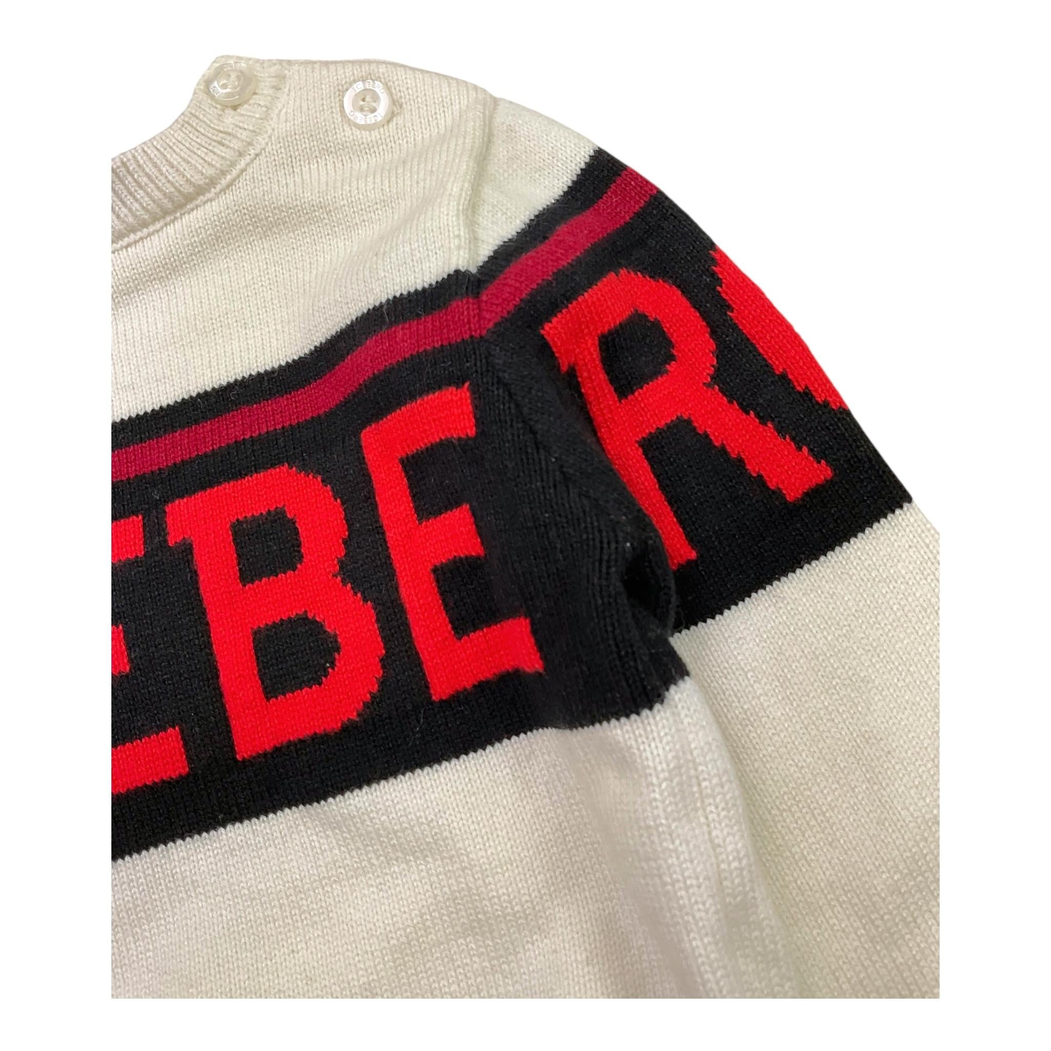 ICEBERG maglia girocollo tinta unita con stampa Bianco per Neonato MGICE5315B BIANCO ICEBERG