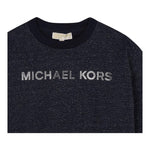 MICHAEL KORS felpa girocollo tinta unita con stampa Blu per Neonata R30149N BLU MICHAEL KORS