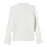 TWINSET maglia mezzo collo tinta unita a costine Bianco per Bambina 242GJ3190X BIANCO TWINSET