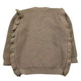 LITTLE BEAR maglia girocollo tinta unita cn rouches Fango per Neonata 5141N FANGO LITTLE BEAR
