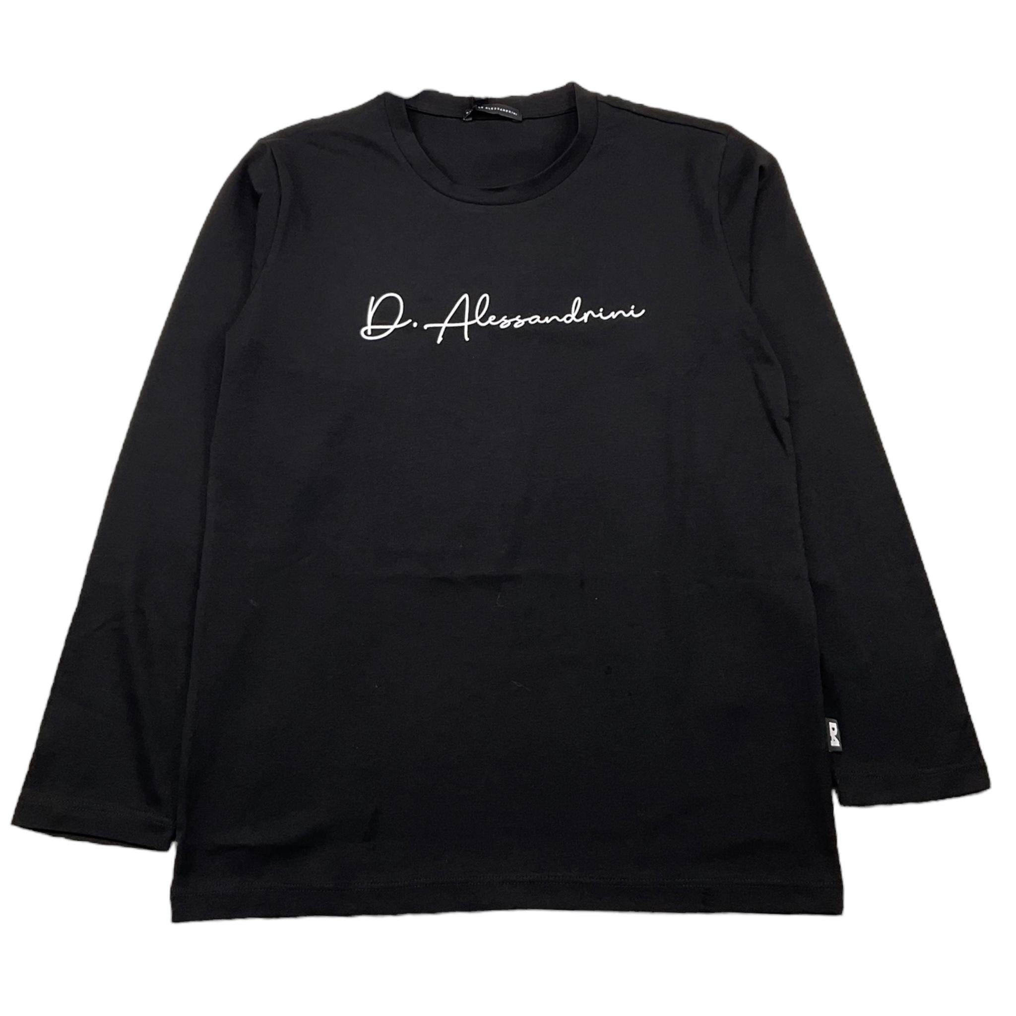 DANIELE ALESSANDRINI shirt girocollo tinta unita con logo Nero per Bambino 1231M00012 NERO DANIELE ALESSANDRINI