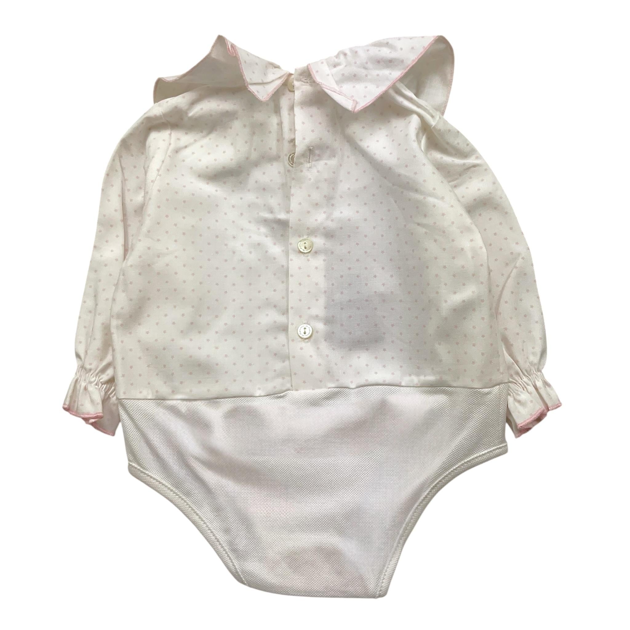 LA STUPENDERIA camicia modello body tinta unita con fantasia stelle Bianco per Neonata TBBD52 BIANCO LA STUPENDERIA