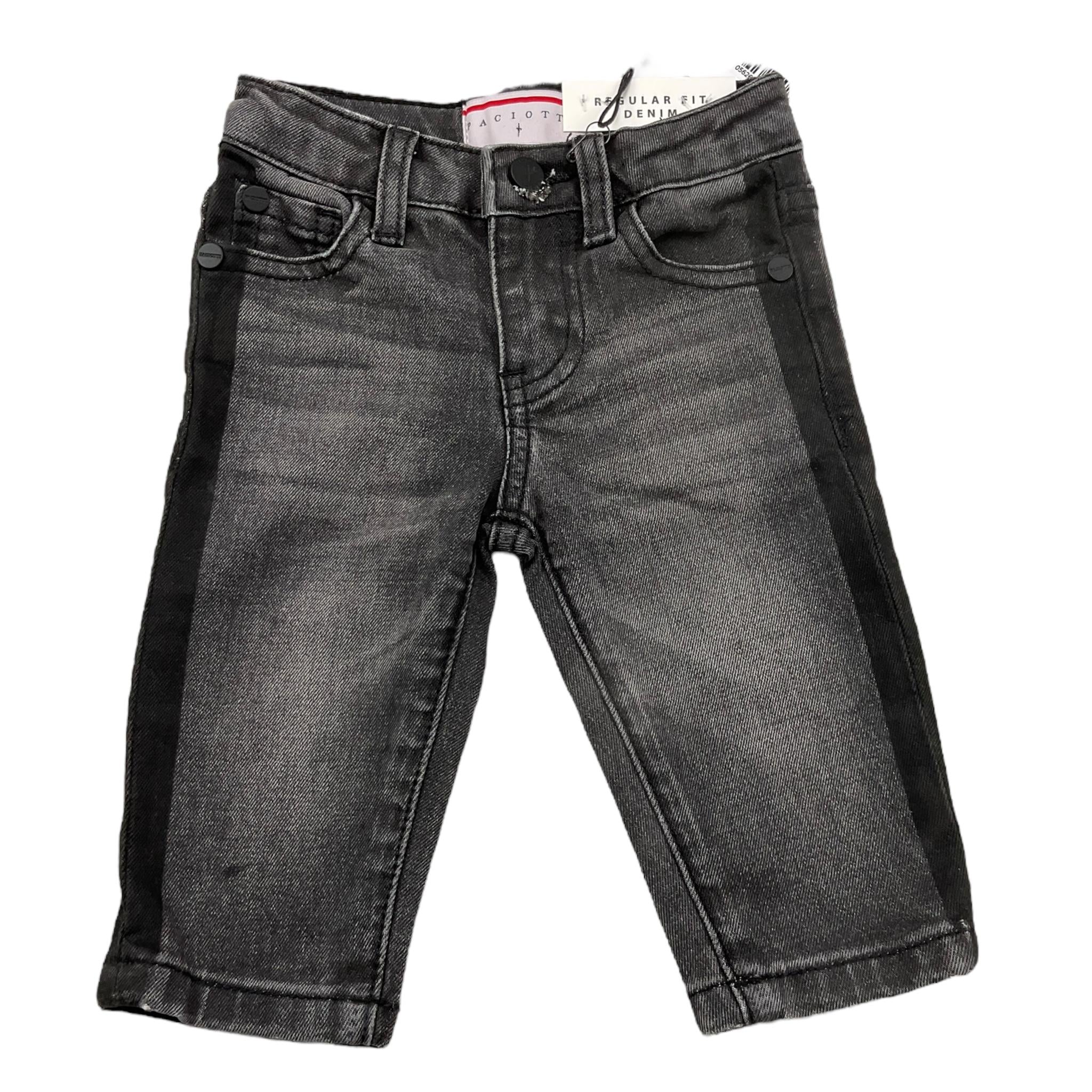 CESARE PACIOTTI jeans tinta unita con girovita regolabile Nero per Neonato PTP5361BN NERO CESARE PACIOTTI