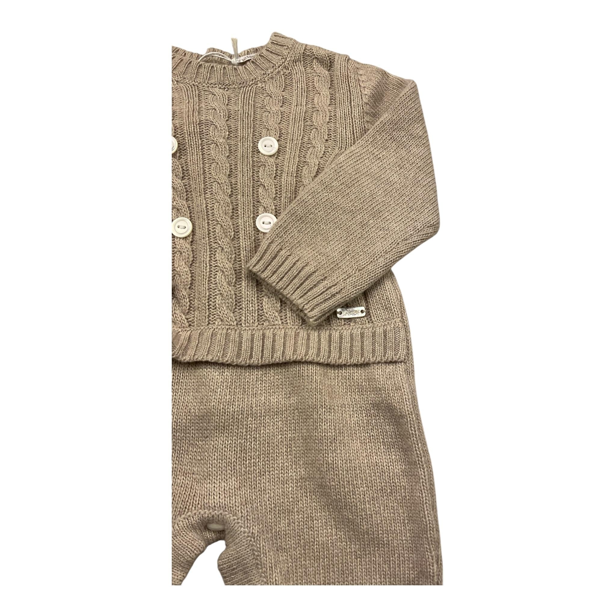 LE BEBE' tutina manica lunga in maglia Beige per Neonato LBB5055 BEIGE LE BEBE'