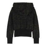 BALMAIN felpa chiusa con cappuccio tinta lurex Nero per Bambina BT4B00 NERO BALMAIN