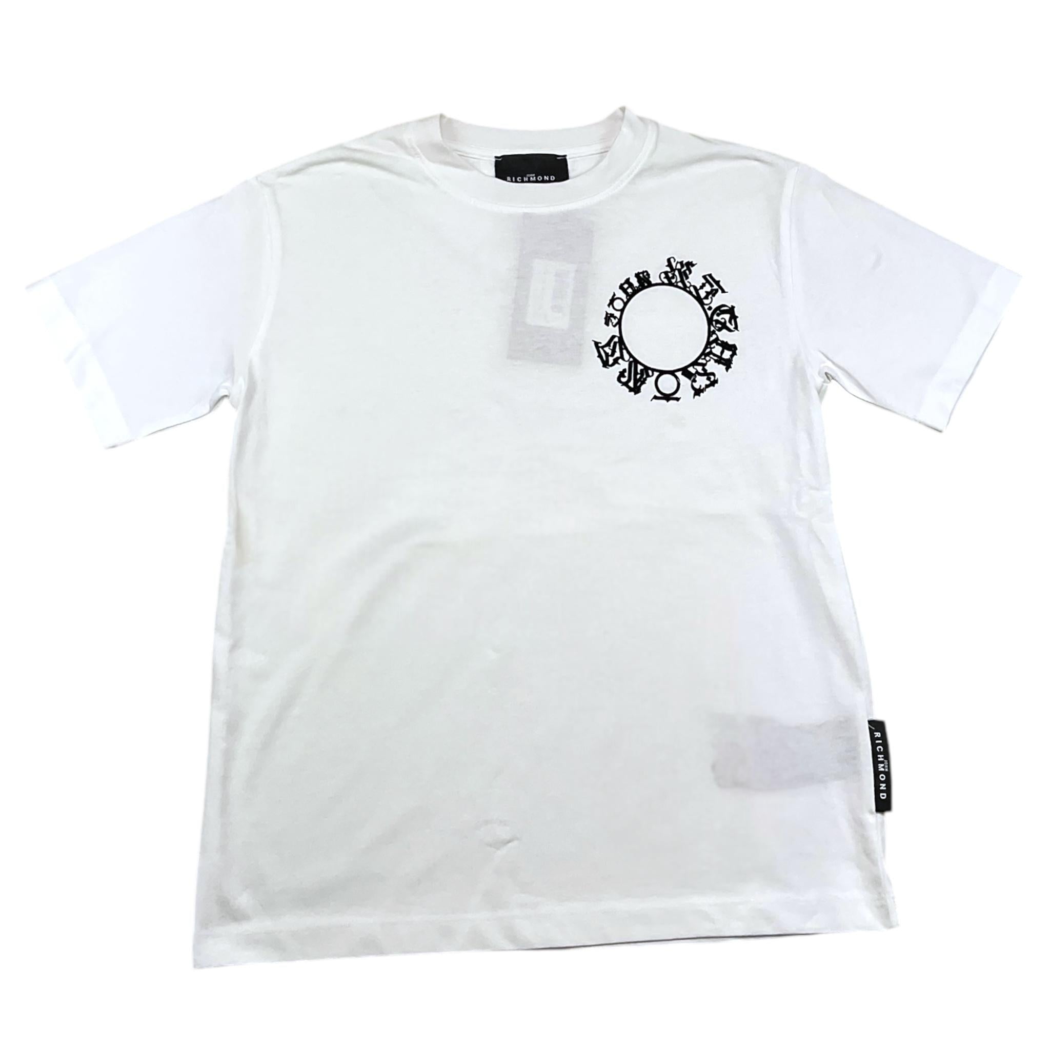 JOHN RICHMOND t-shirt girocollo tinta unita cn logo Bianco per Bambino RBA25039TS BIANCO JOHN RICHMOND