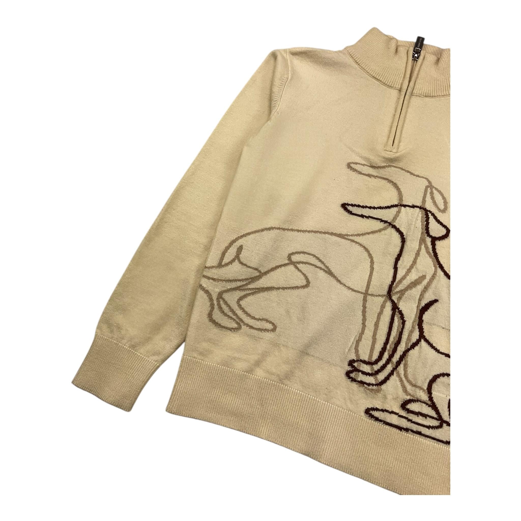 TRUSSARDI maglia mezzo collo tinta unita Panna per Bambino TBA25042LU PANNA TRUSSARDI