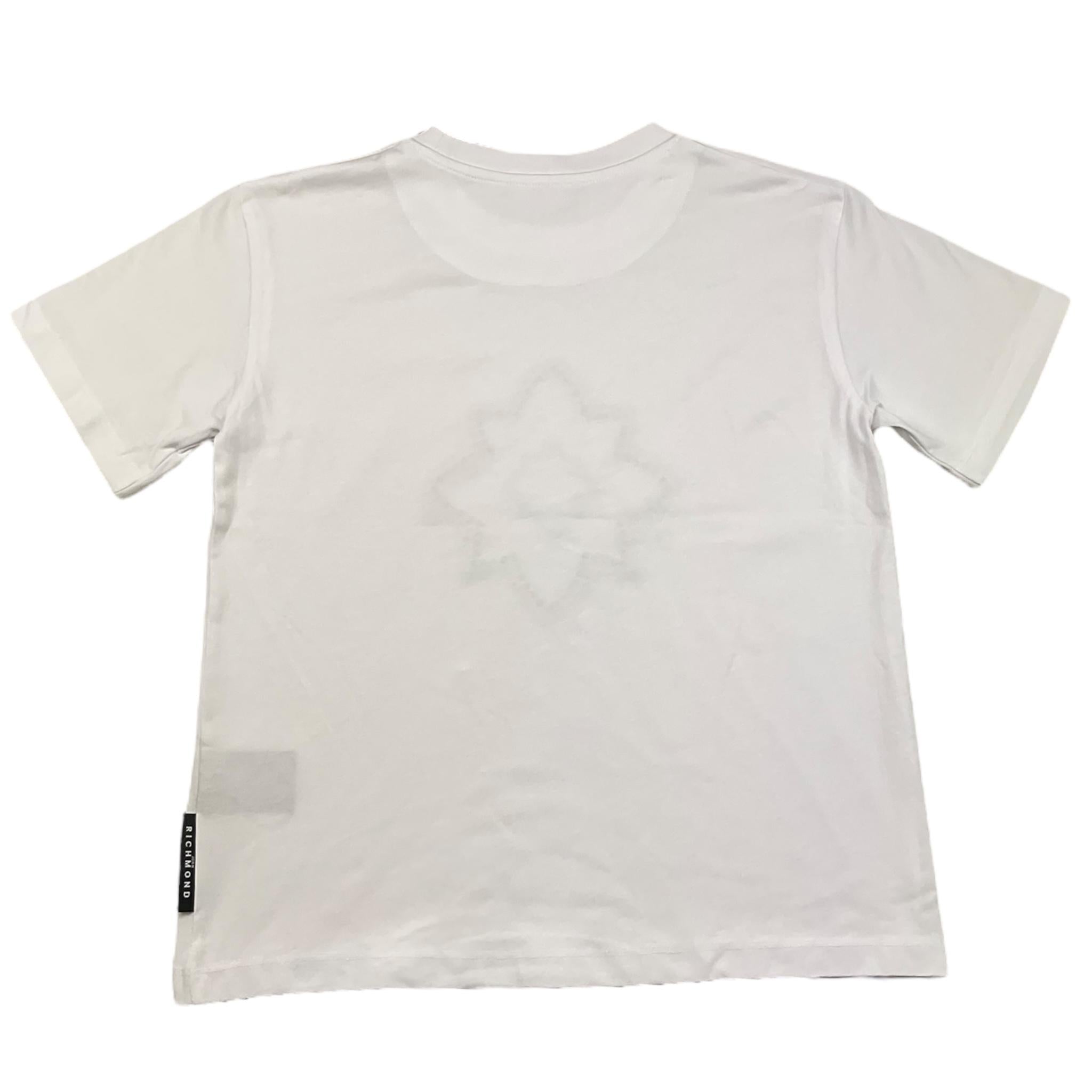 JOHN RICHMOND t-shirt girocollo tinta unita con applicazioni Bianco per Bambino RBA25077TS BIANCO JOHN RICHMOND