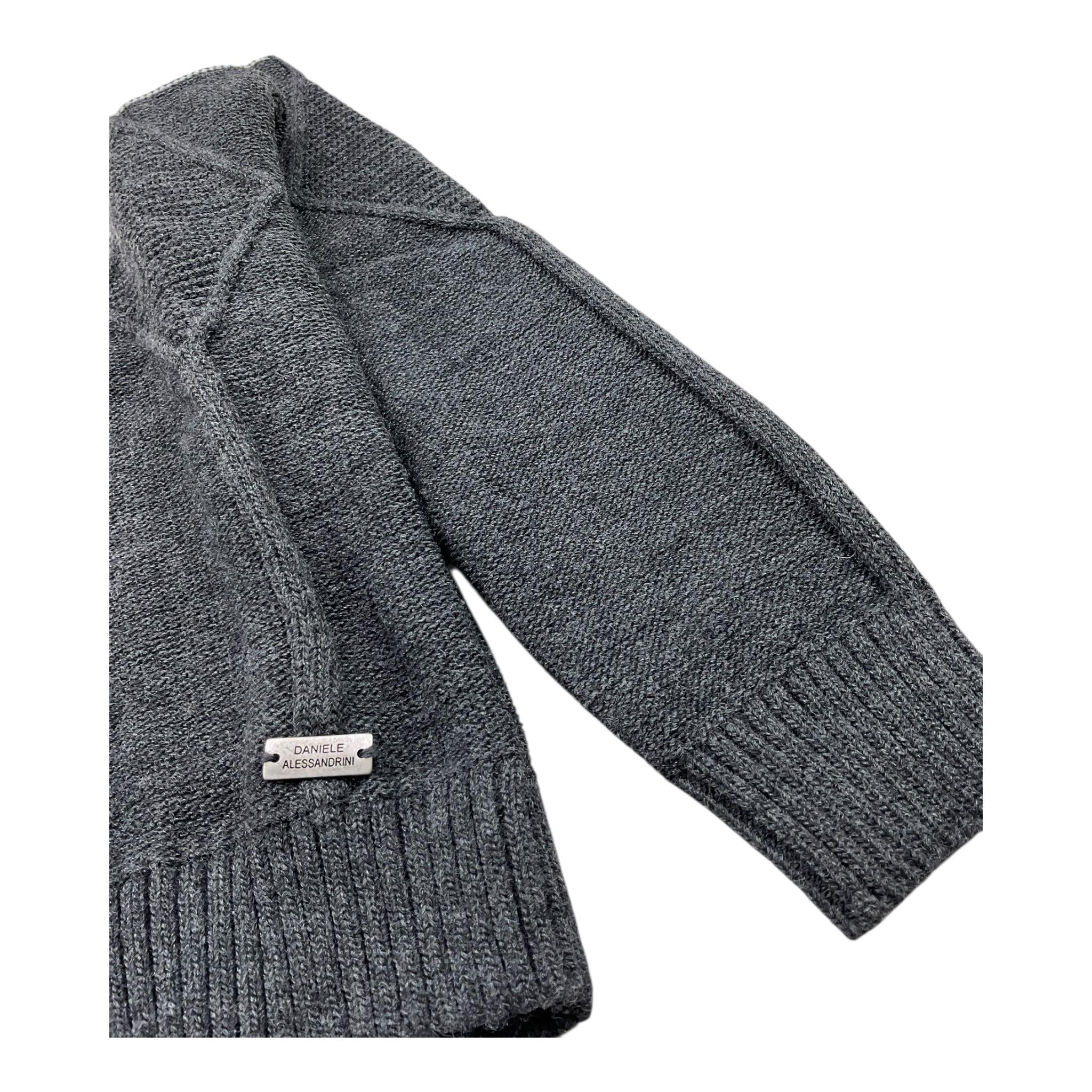 DANIELE ALESSANDRINI maglia girocollo bicolore Bianco/grigio per Bambino 1231W1376 BIANCO/GRIGIO DANIELE ALESSANDRINI
