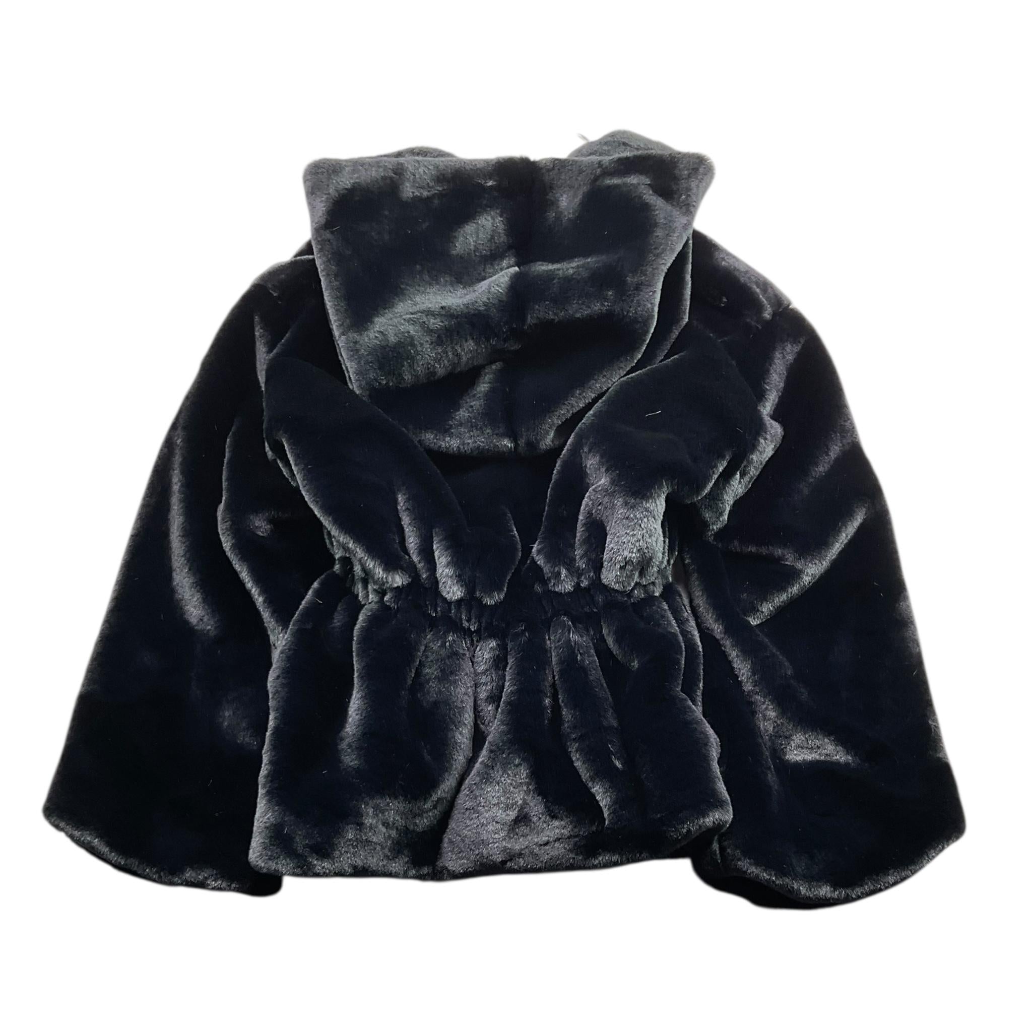 FRANCESCA CONOCI pelliccia tinta unita con zip e cappuccio Nero per Bambina 2728 NERO FRANCESCA CONOCI