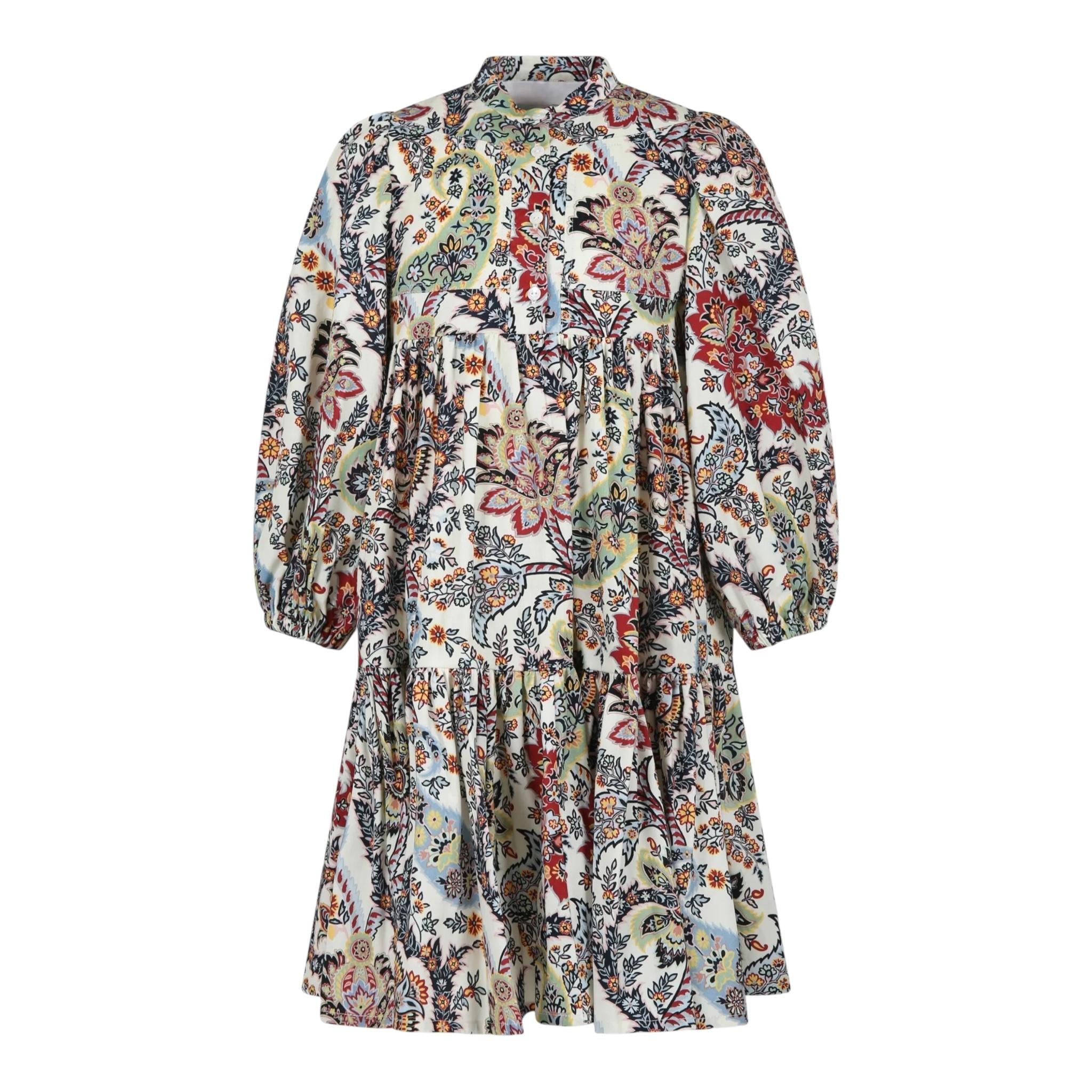 ETRO abito tinta unita con fantasia Panna per Bambina GV1B20X PANNA ETRO