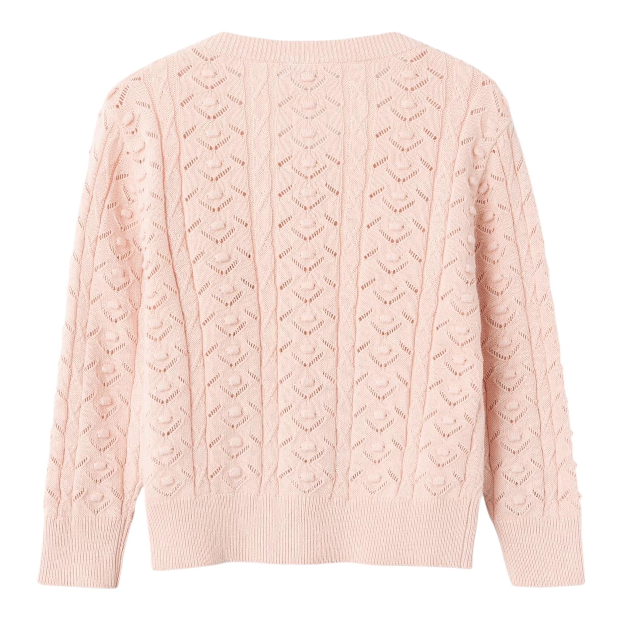 NAME IT cardigan tinta unita traforato Rosa per Bambina 13225024 ROSA NAME IT