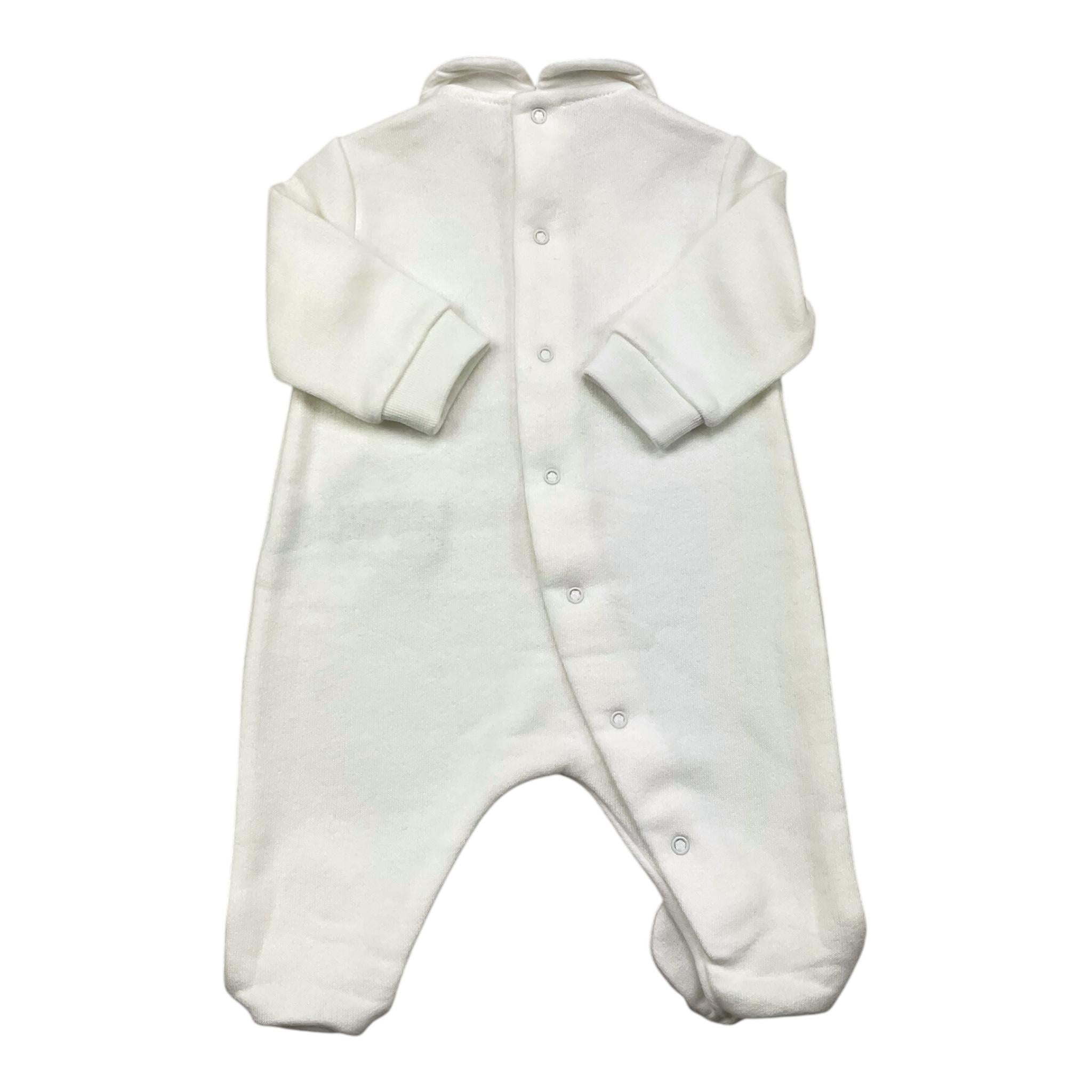 IL GUFO tutina manica lunga tinta unita con stampa Panna per Neonato A24TP342M0116 PANNA IL GUFO