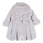 COLORI CHIARI cappotto tinta unita con pelliccia Rosa per Neonata FN117335 ROSA COLORI CHIARI