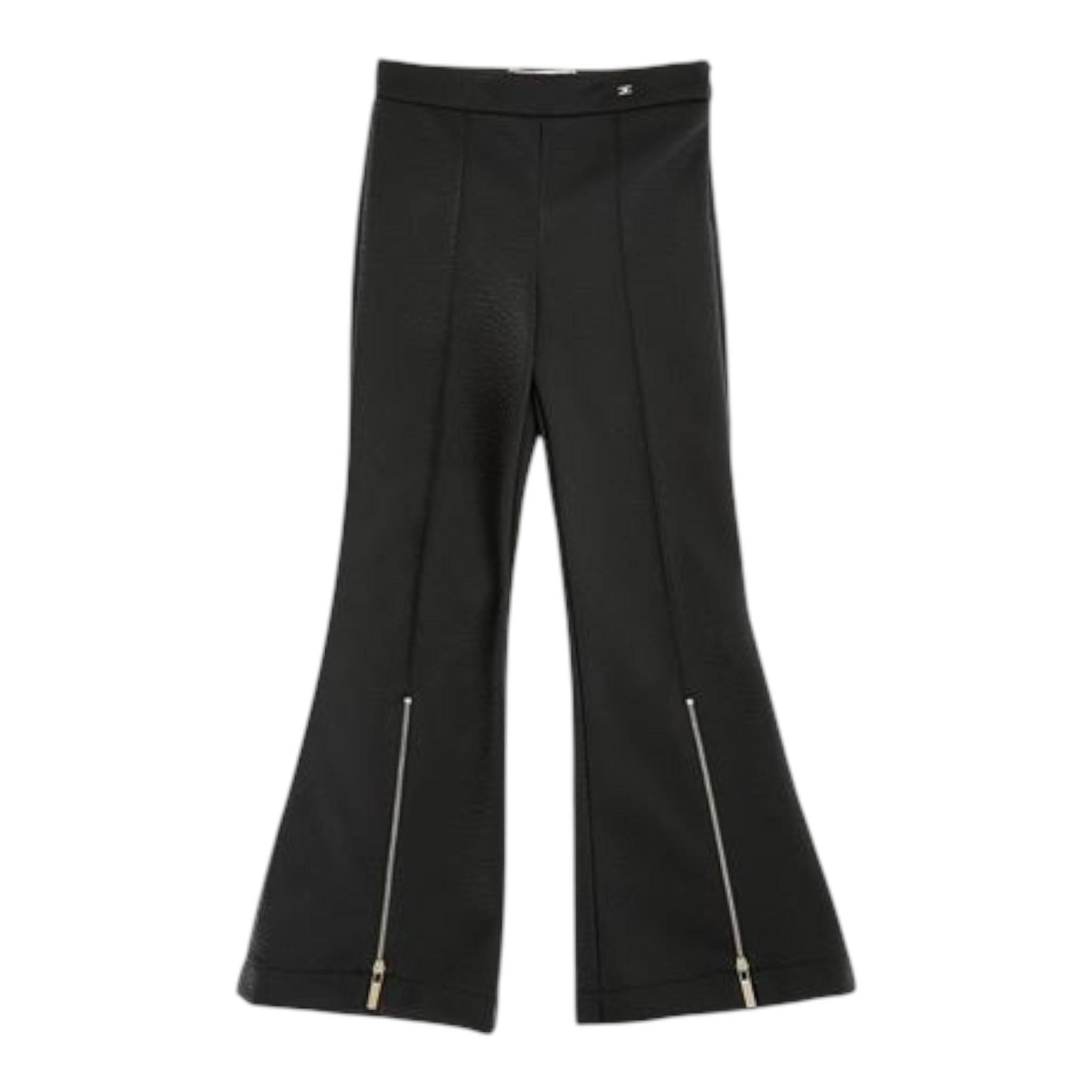 ELISABETTA FRANCHI pantalone tinta unita modello a zampa in ecopelle Nero per Bambina EFPA254 NERO ELISABETTA FRANCHI