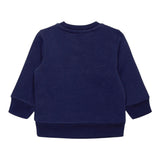 DIESEL felpa chiusa girocollo tinta unita cn stampa in contrasto Blu per Neonato K00582 BLU DIESEL