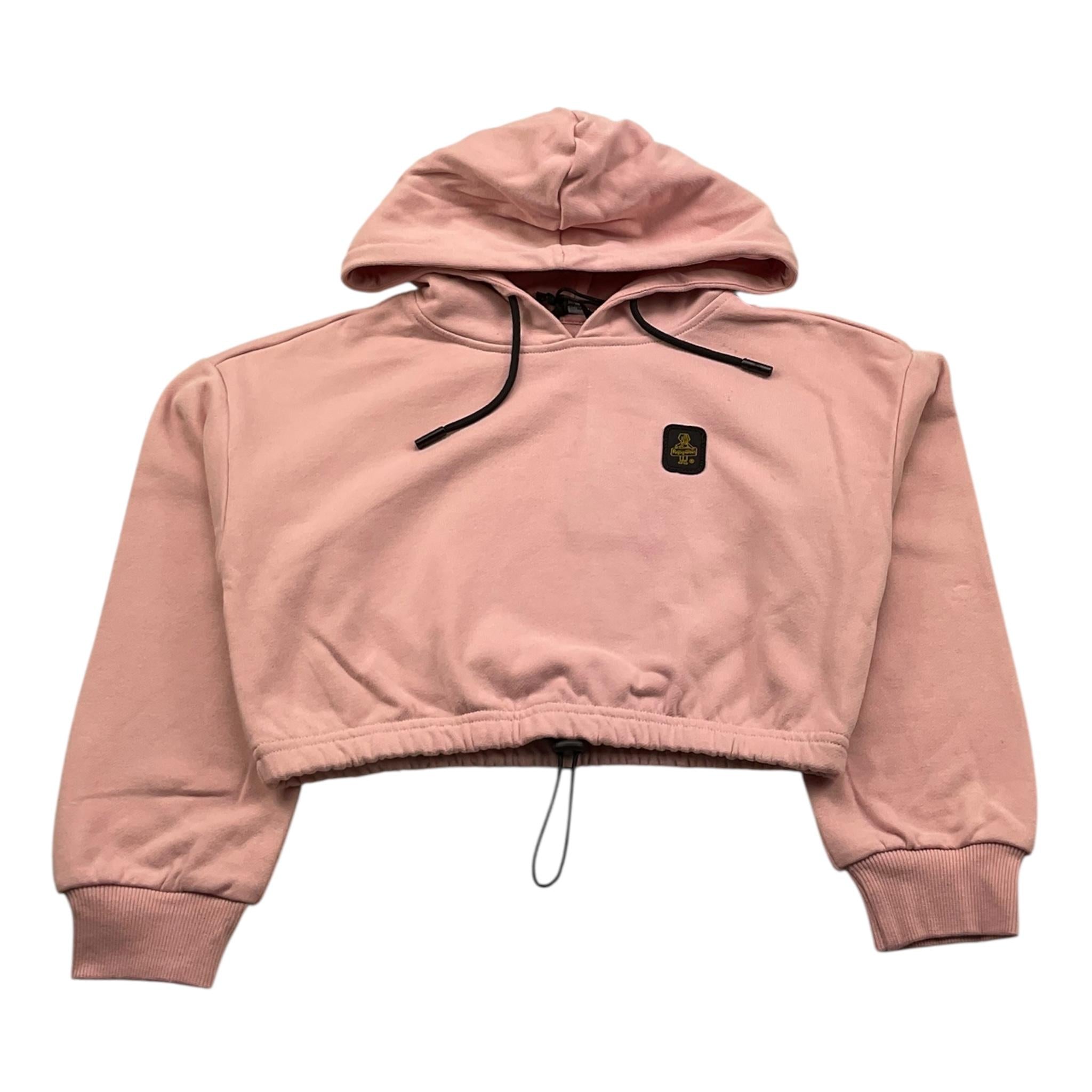 REFRIGIWEAR felpa chiusa cn cappuccio tinta unit modell crop Rosa per Bambina RWG911 ROSA REFRIGIWEAR